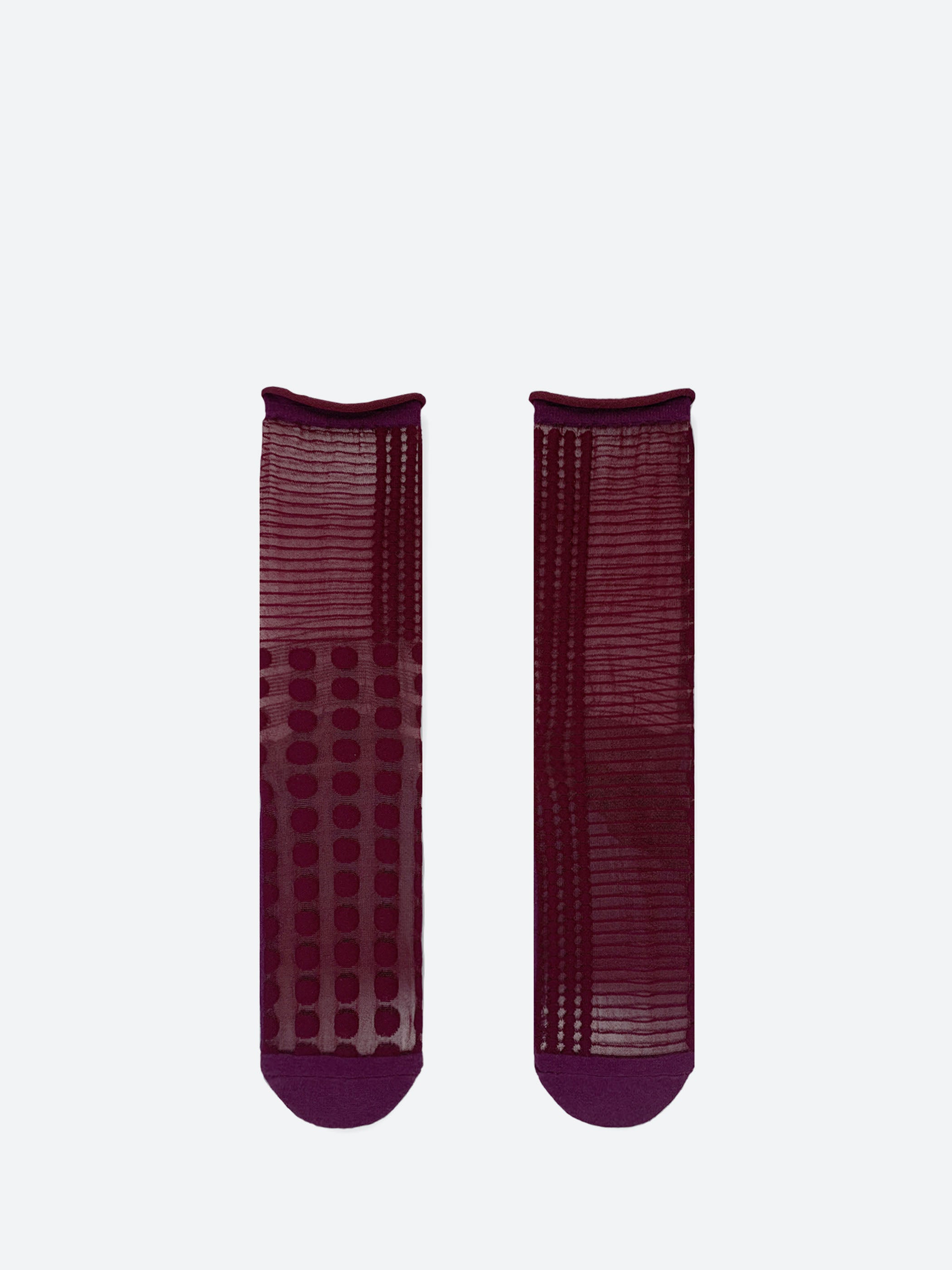 Wine Dot Sock
