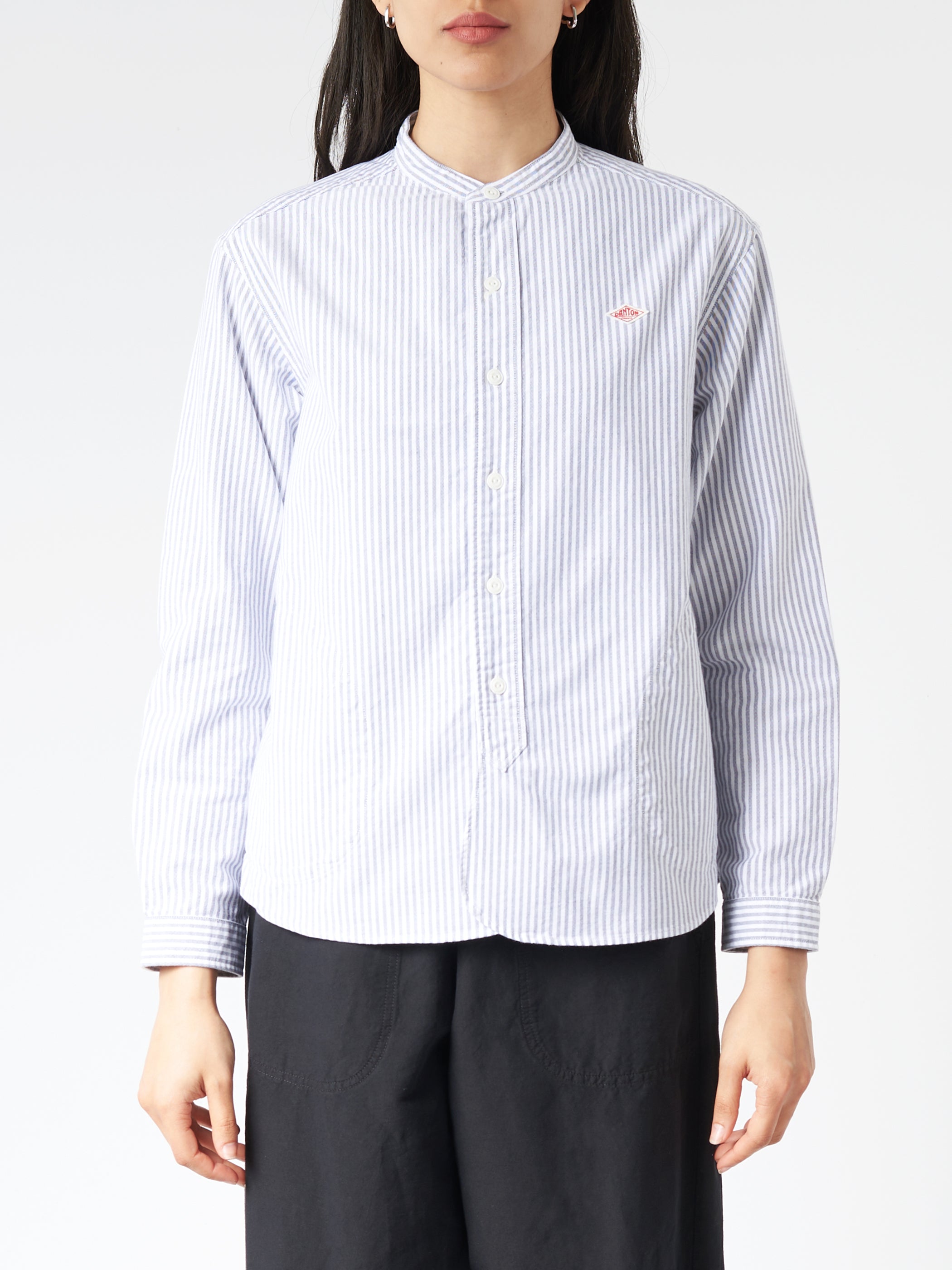 Women's Band Collar Shirt