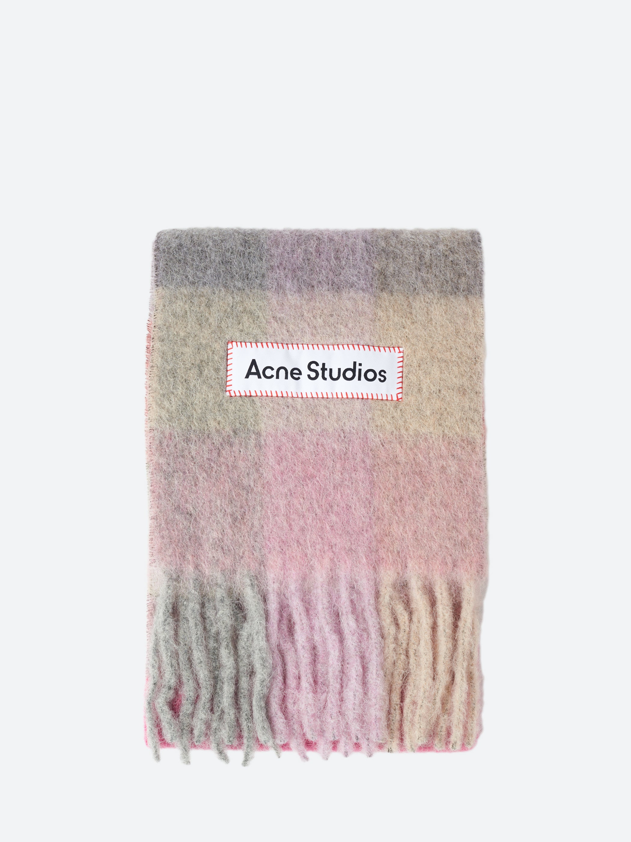 Mohair Checked Scarf