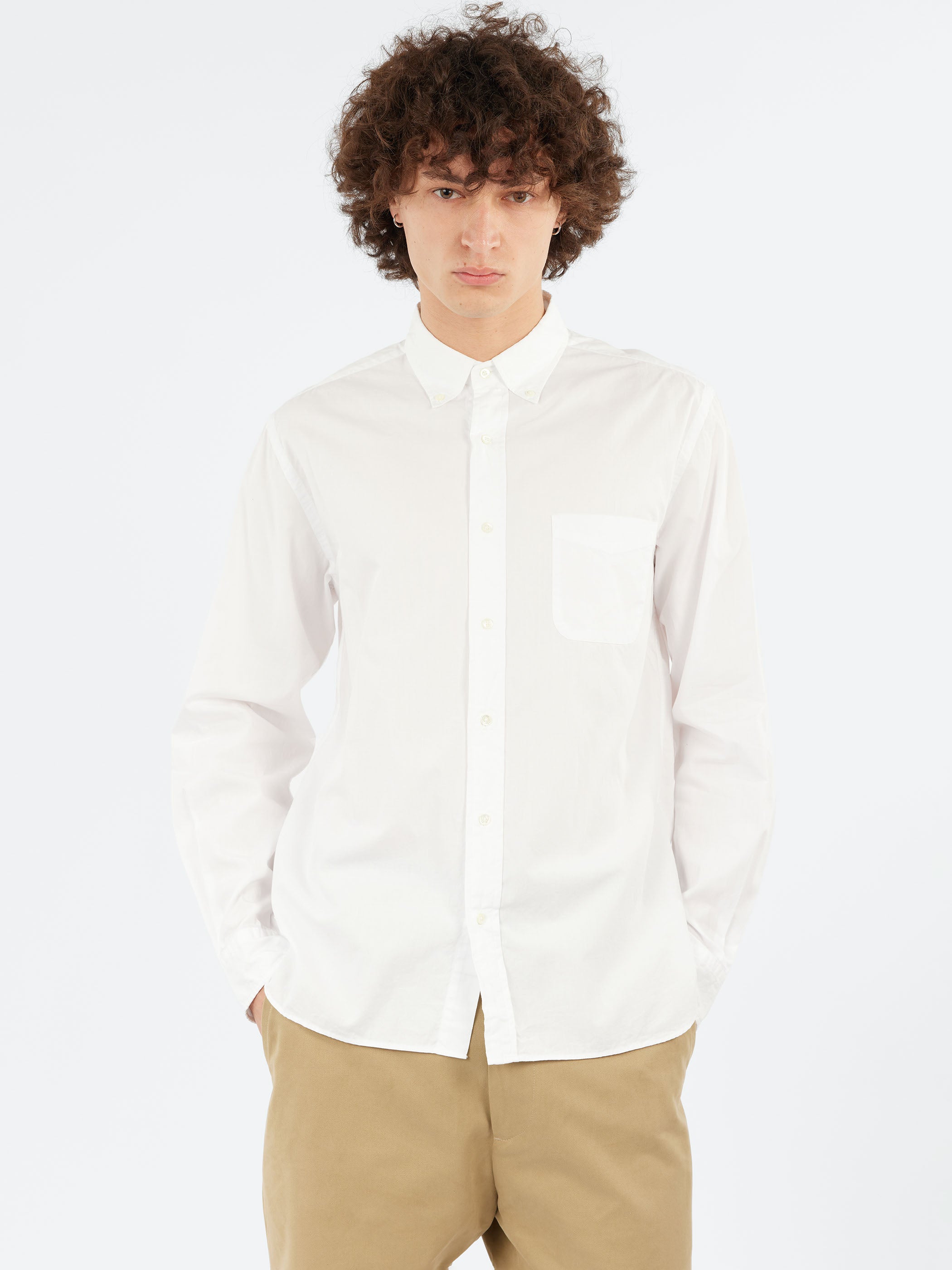 Color Broad Button-Down Shirt