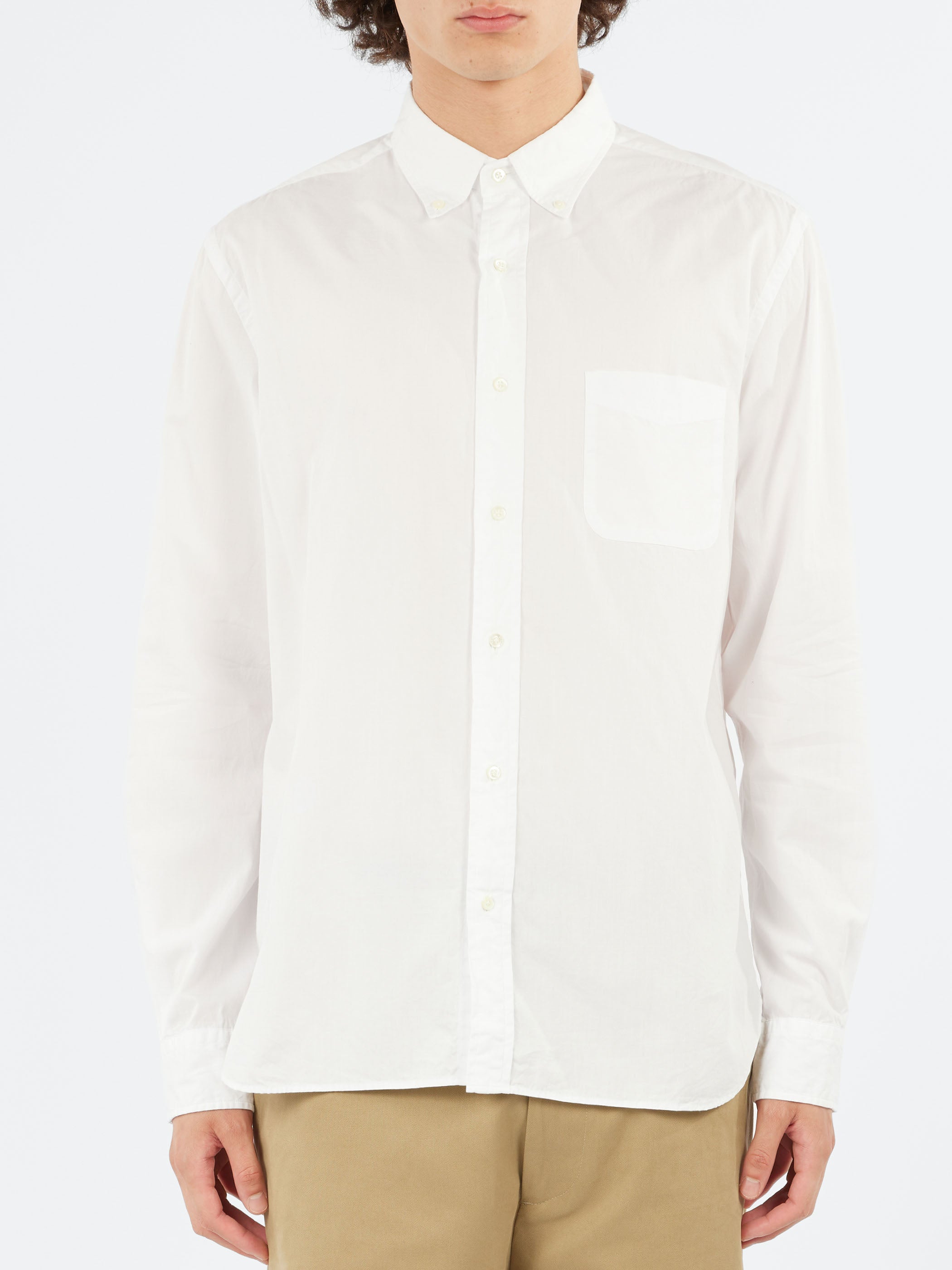 Color Broad Button-Down Shirt