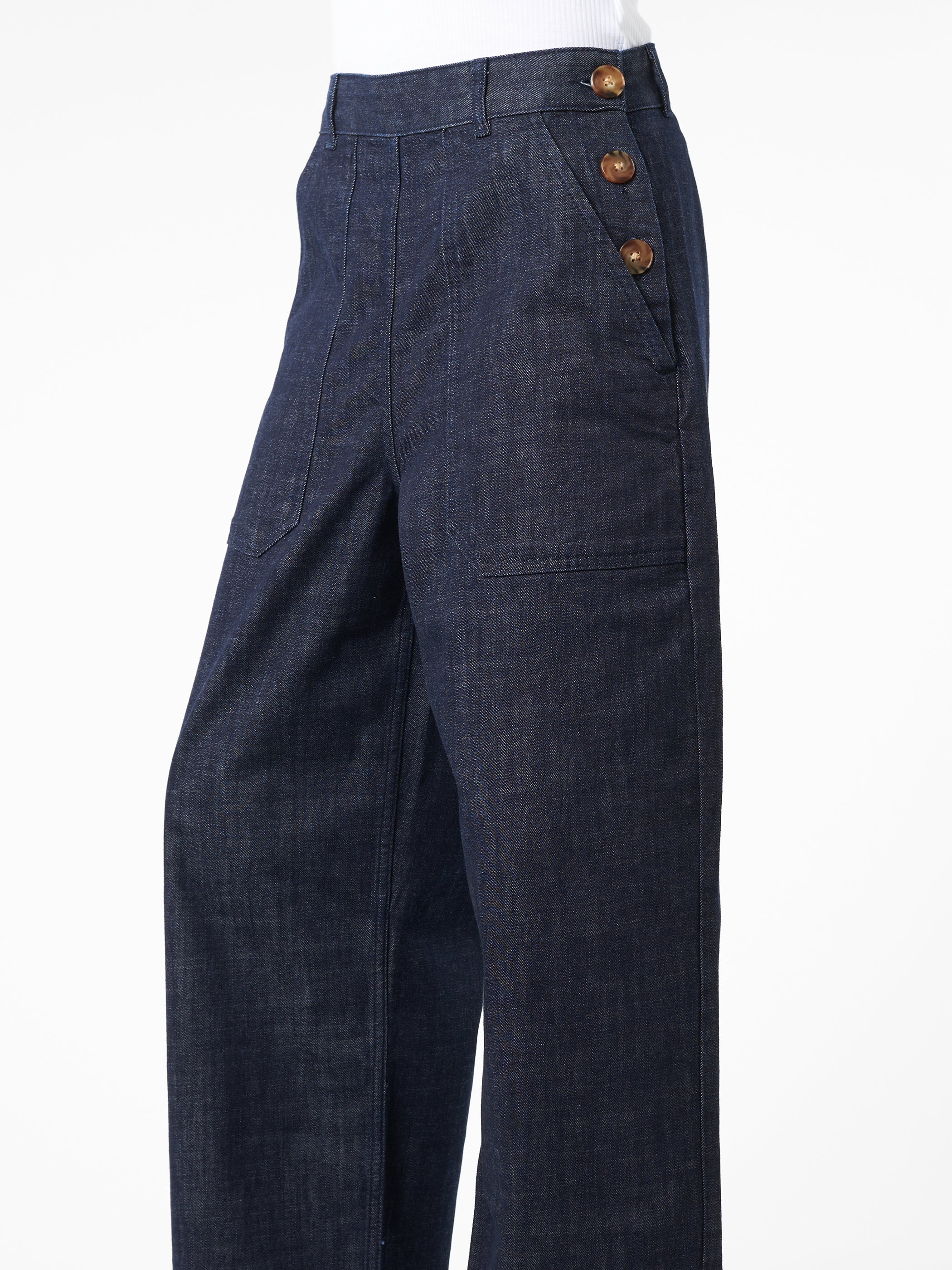 Annie Side Button Denim