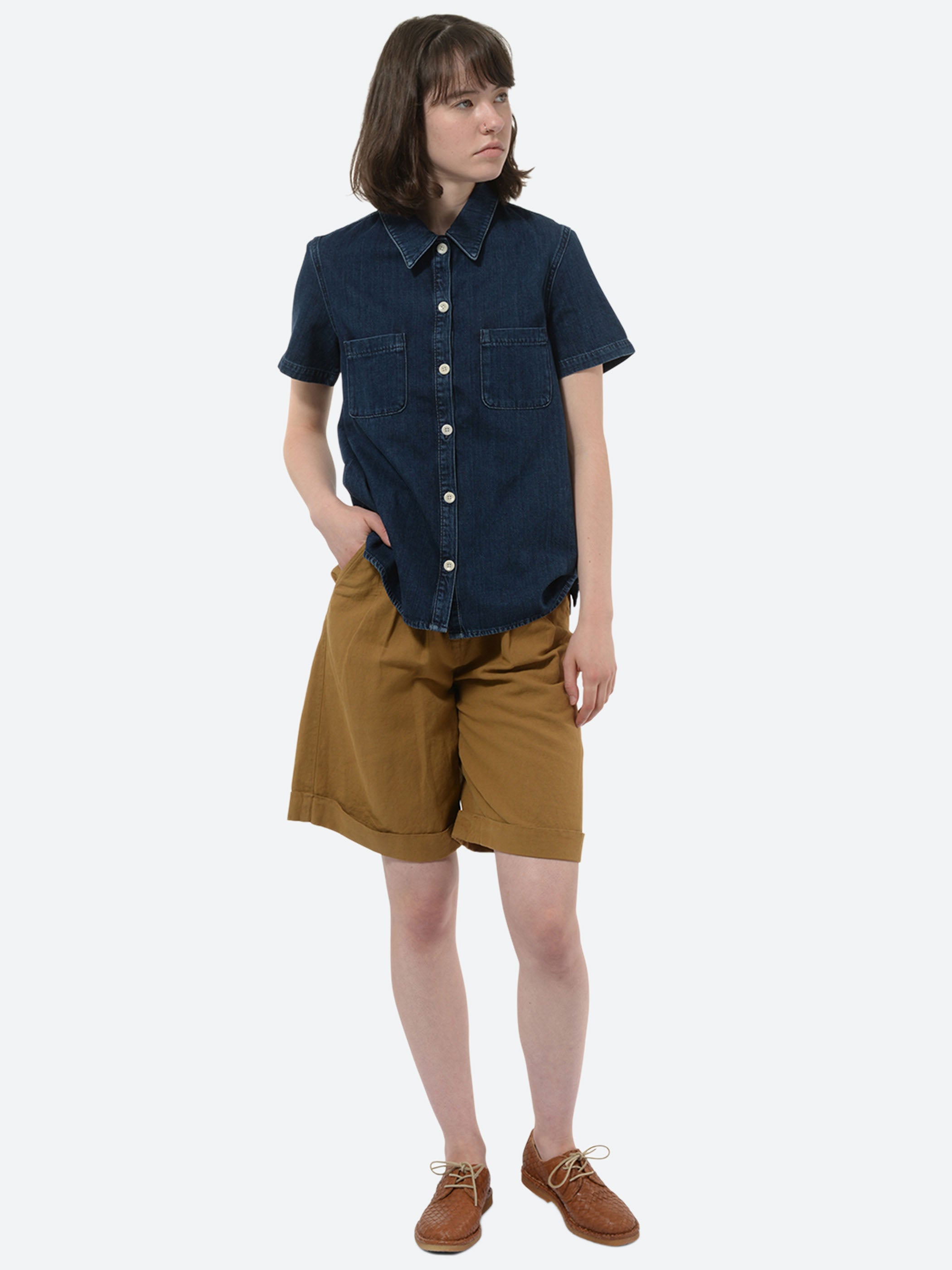 Cotton Linen Twill Short