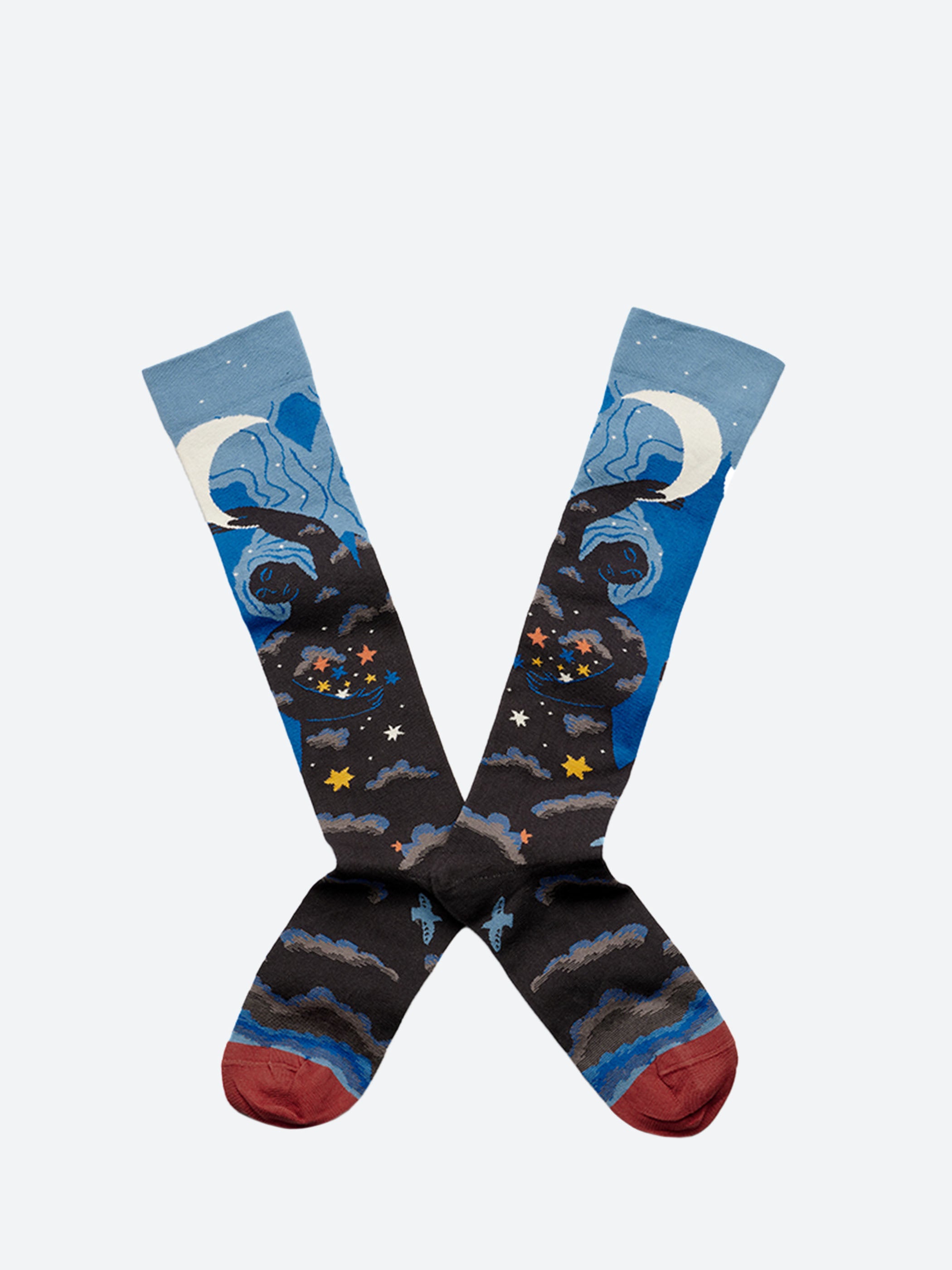 Cobalt Moon Knee-High Sock