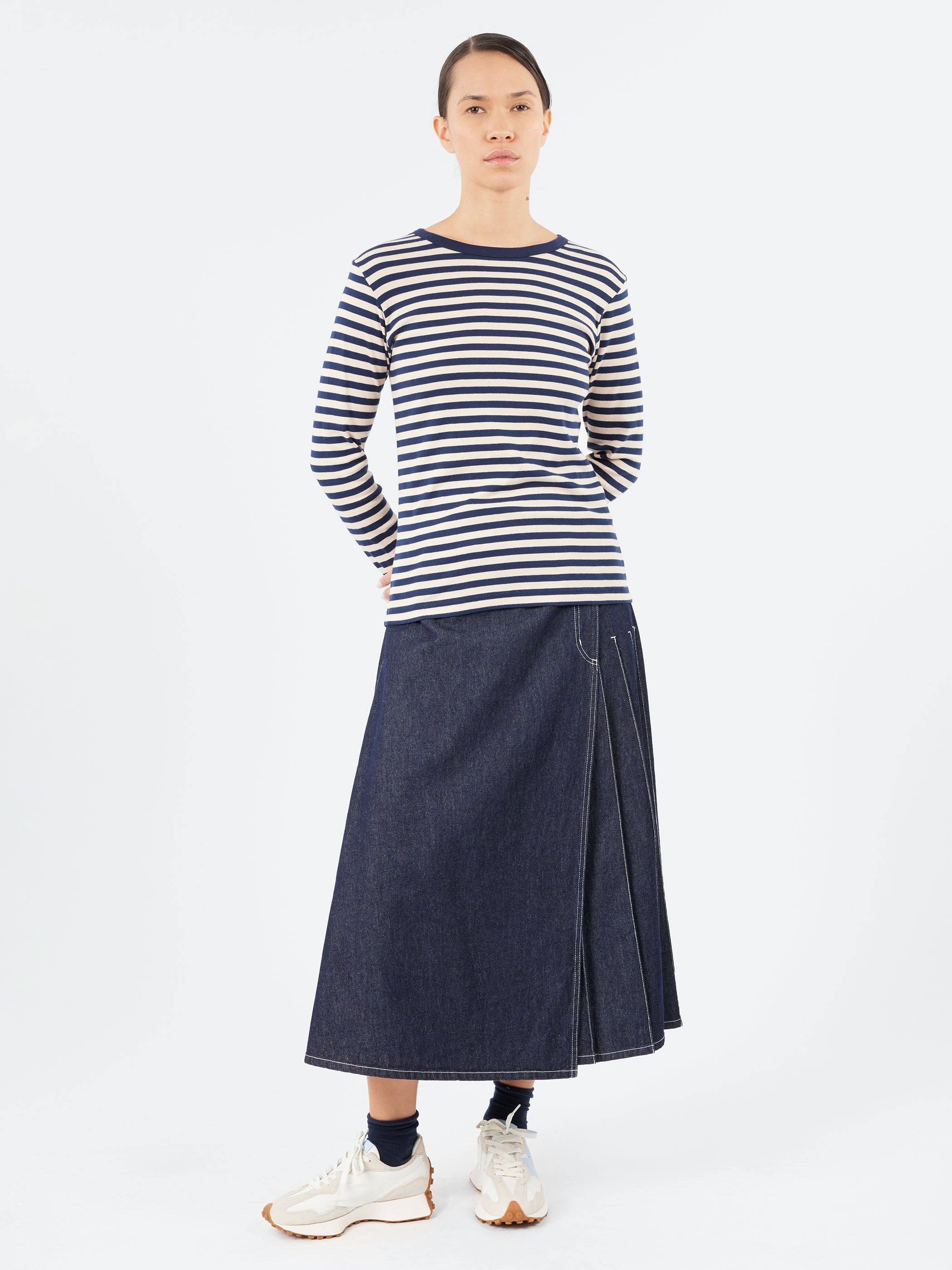 Pleated Wrap Skirt