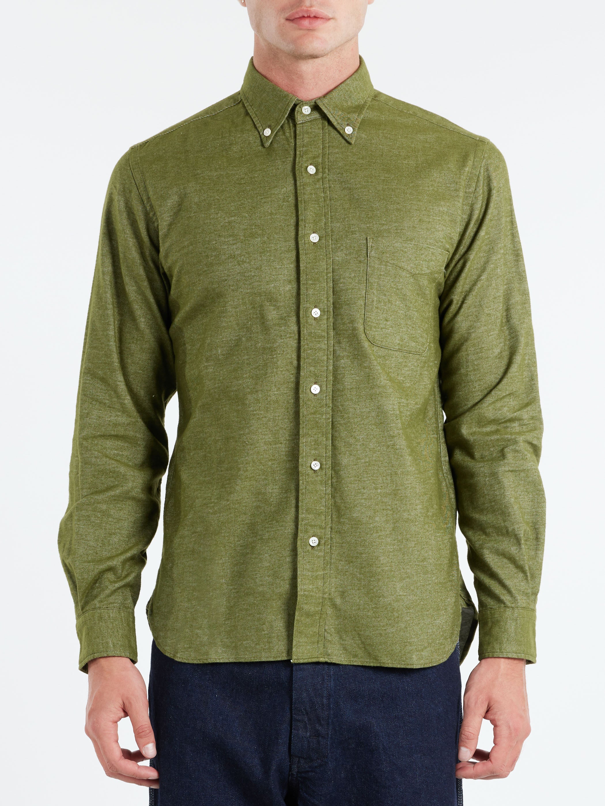 Flannel Solid Button Down Shirt