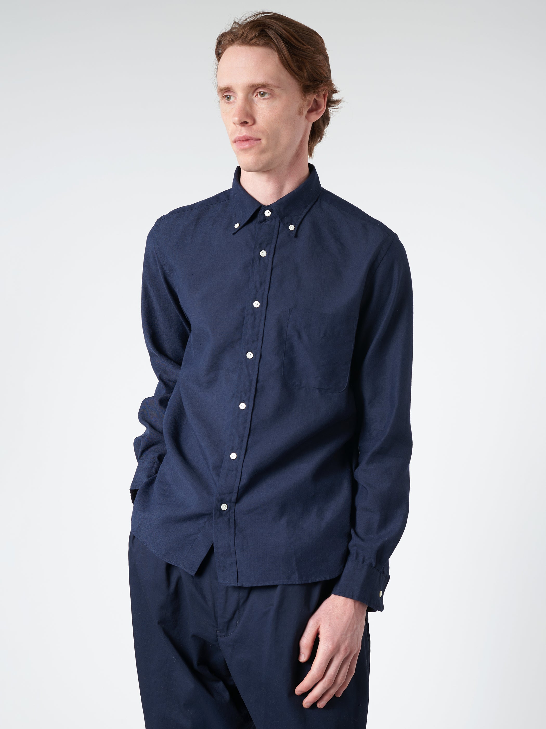 Linen Coolmax Button-Down Shirt