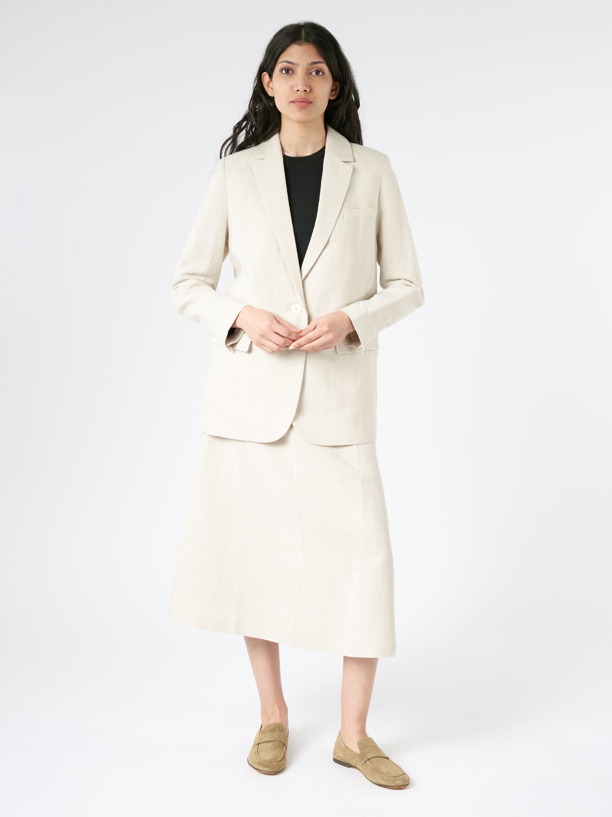 Linen Single-Breasted Jacket