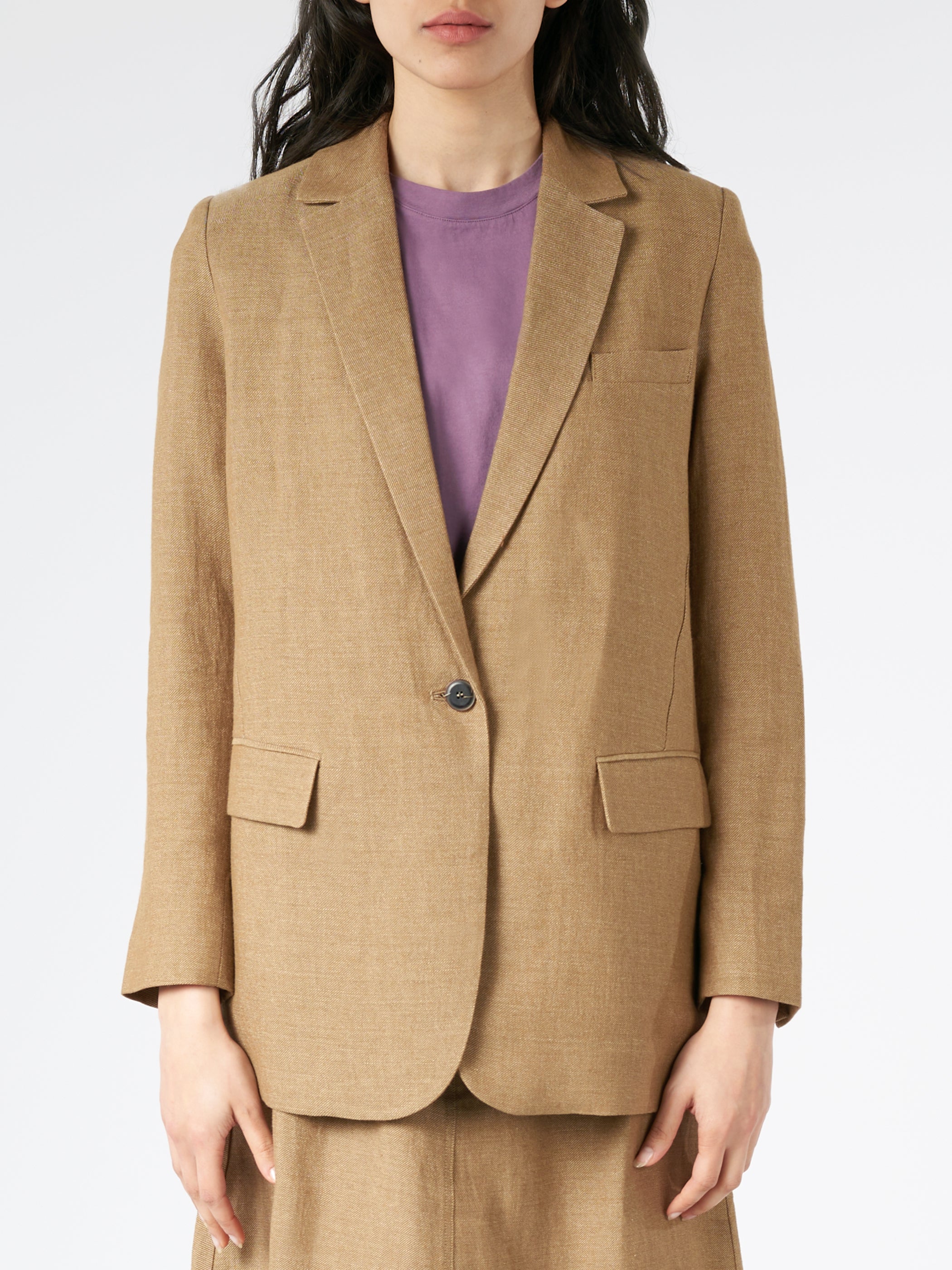 Linen Single-Breasted Jacket