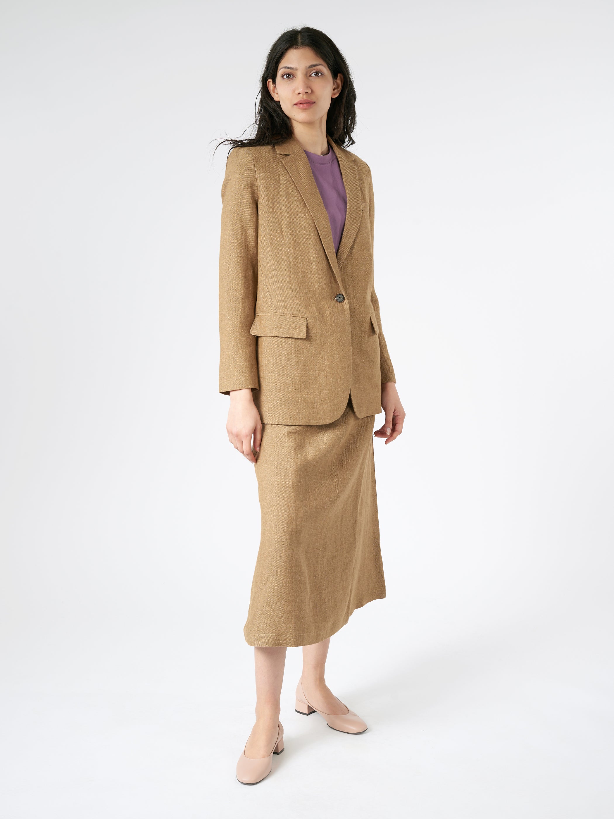 Linen Single-Breasted Jacket