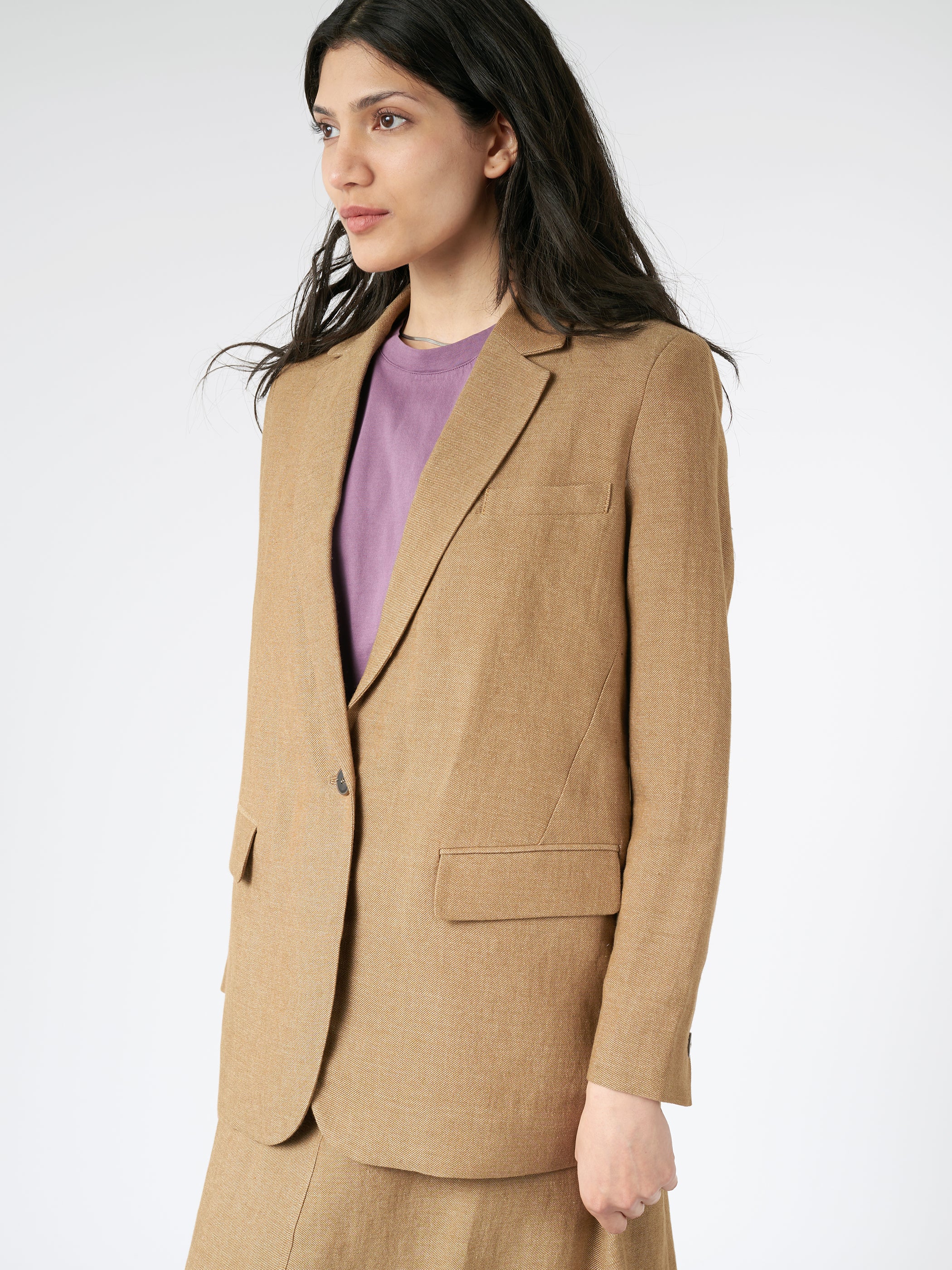 Linen Single-Breasted Jacket