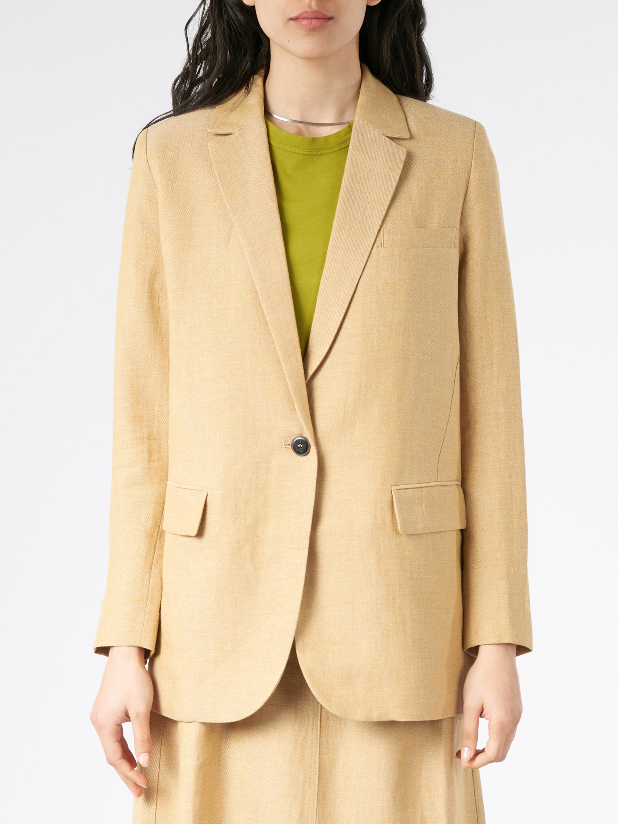Linen Single-Breasted Jacket
