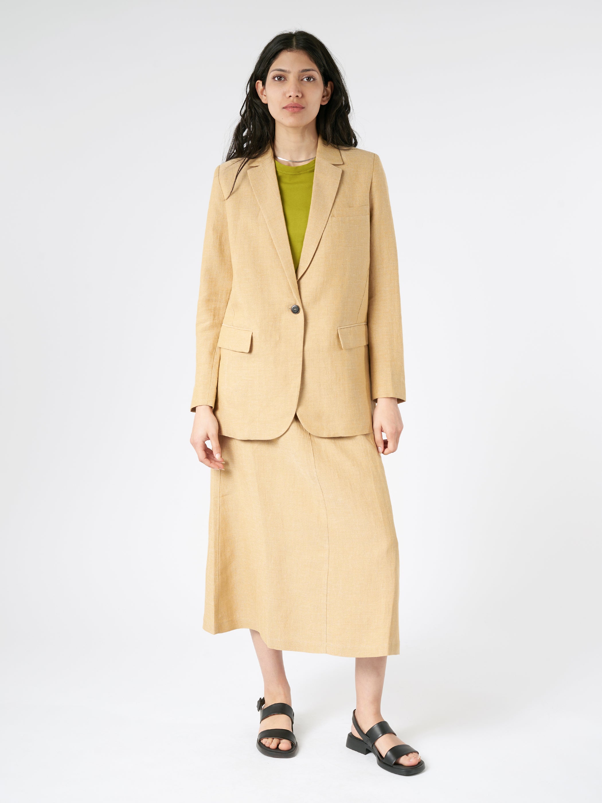 Linen Single-Breasted Jacket