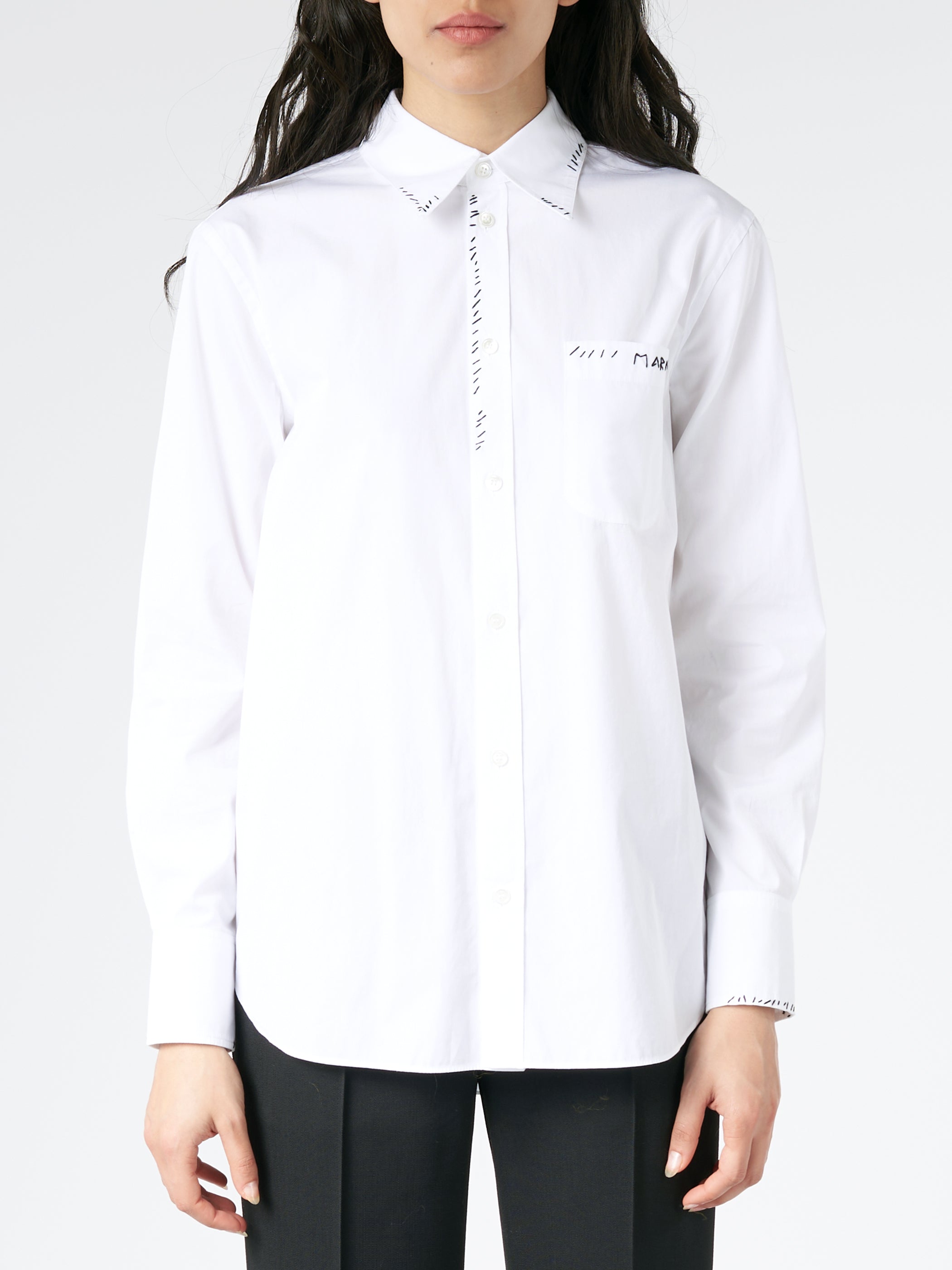 Poplin Shirt with Marni Mending