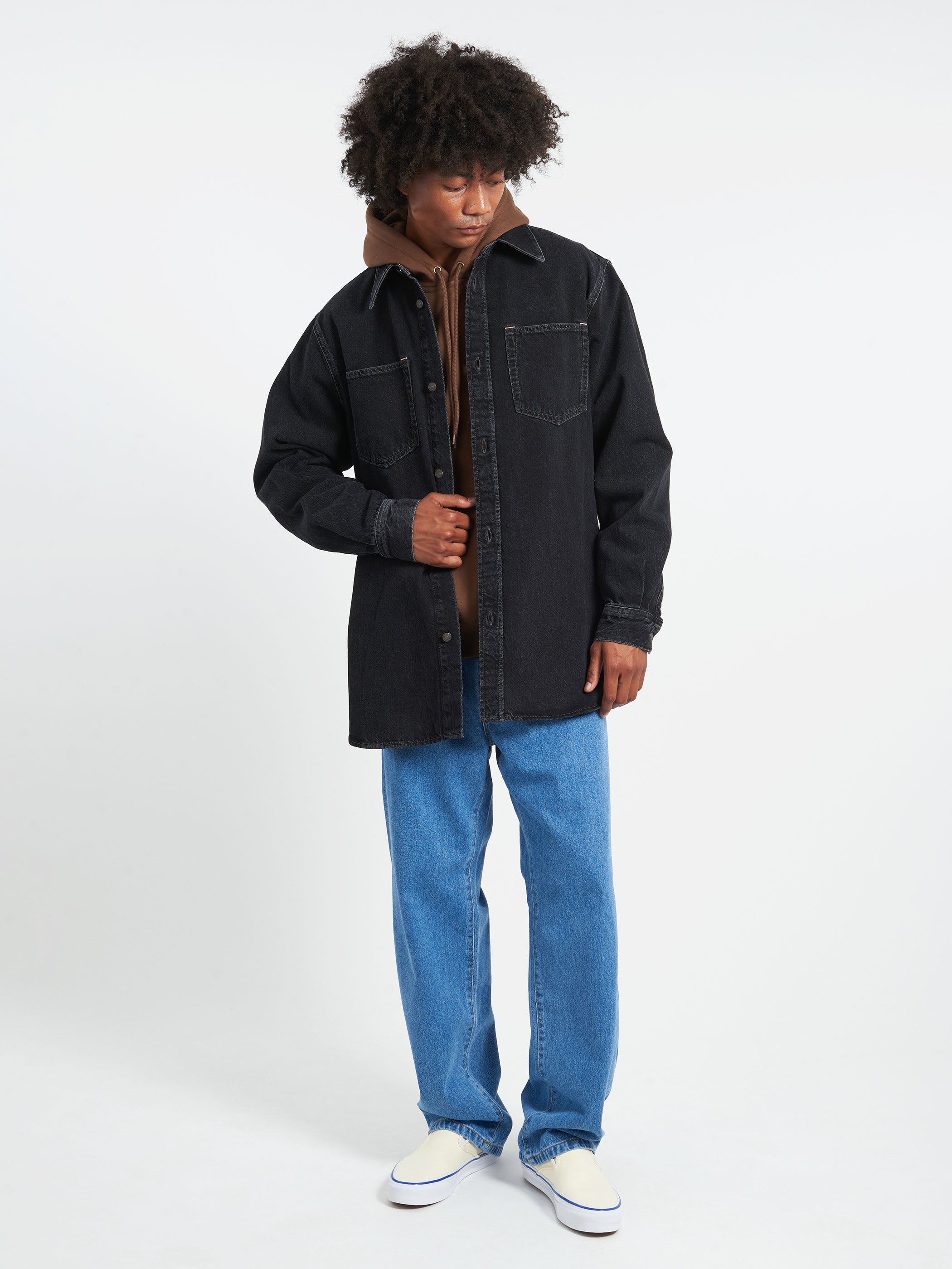 Denim Button-Up Shirt