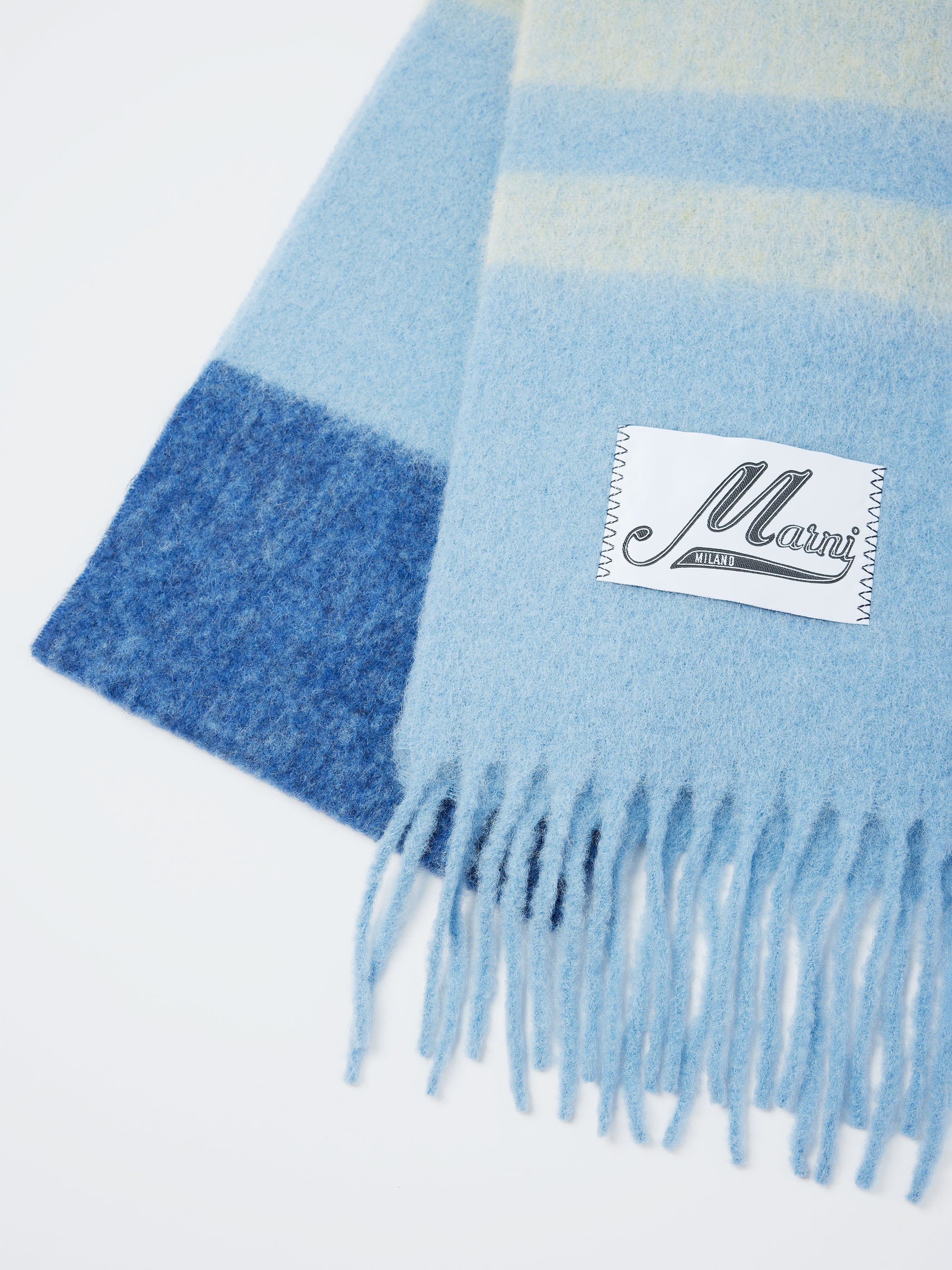 Striped Alpaca-Mohair Scarf