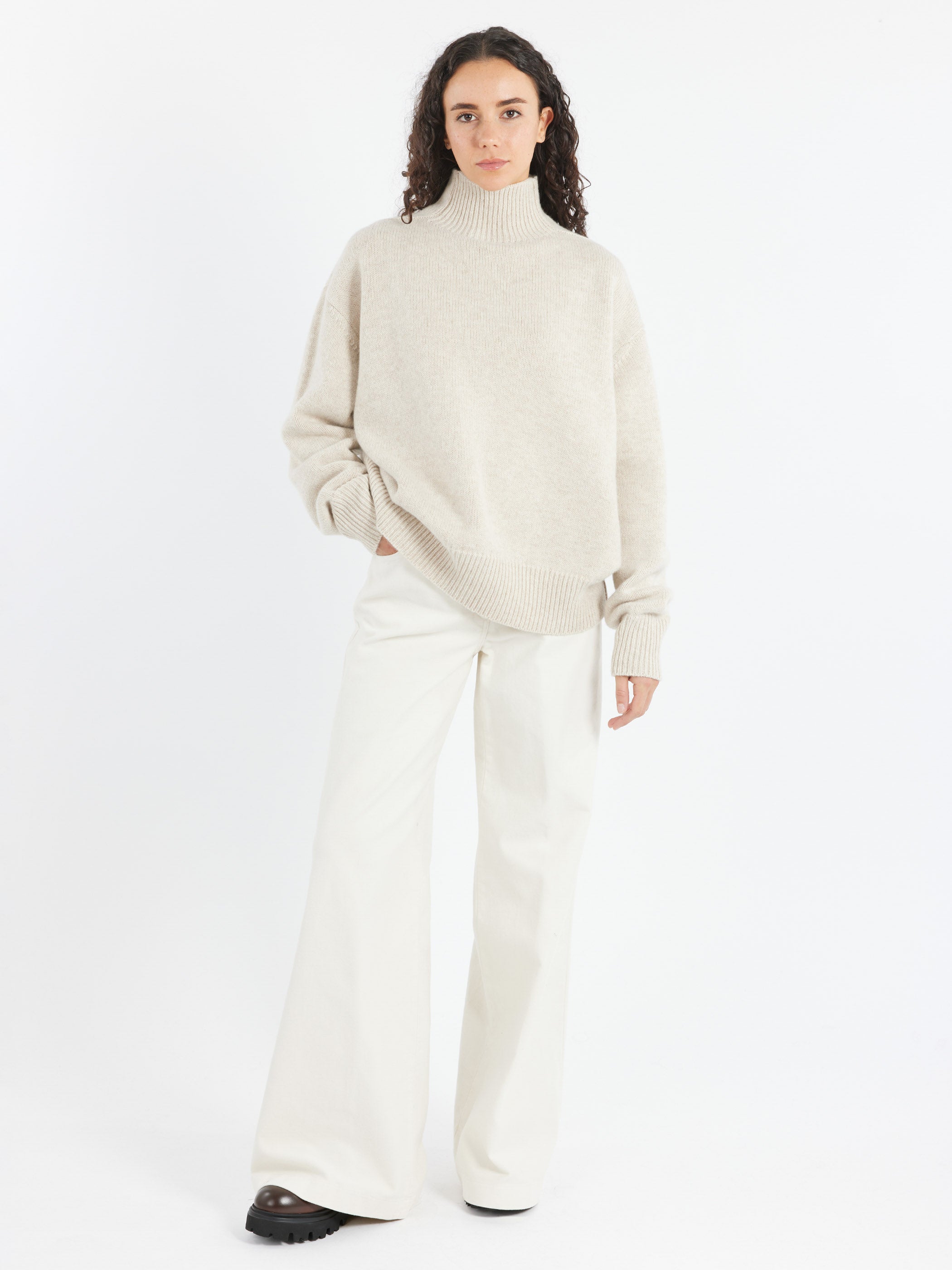 Stretch Fustian High-Waisted Trousers