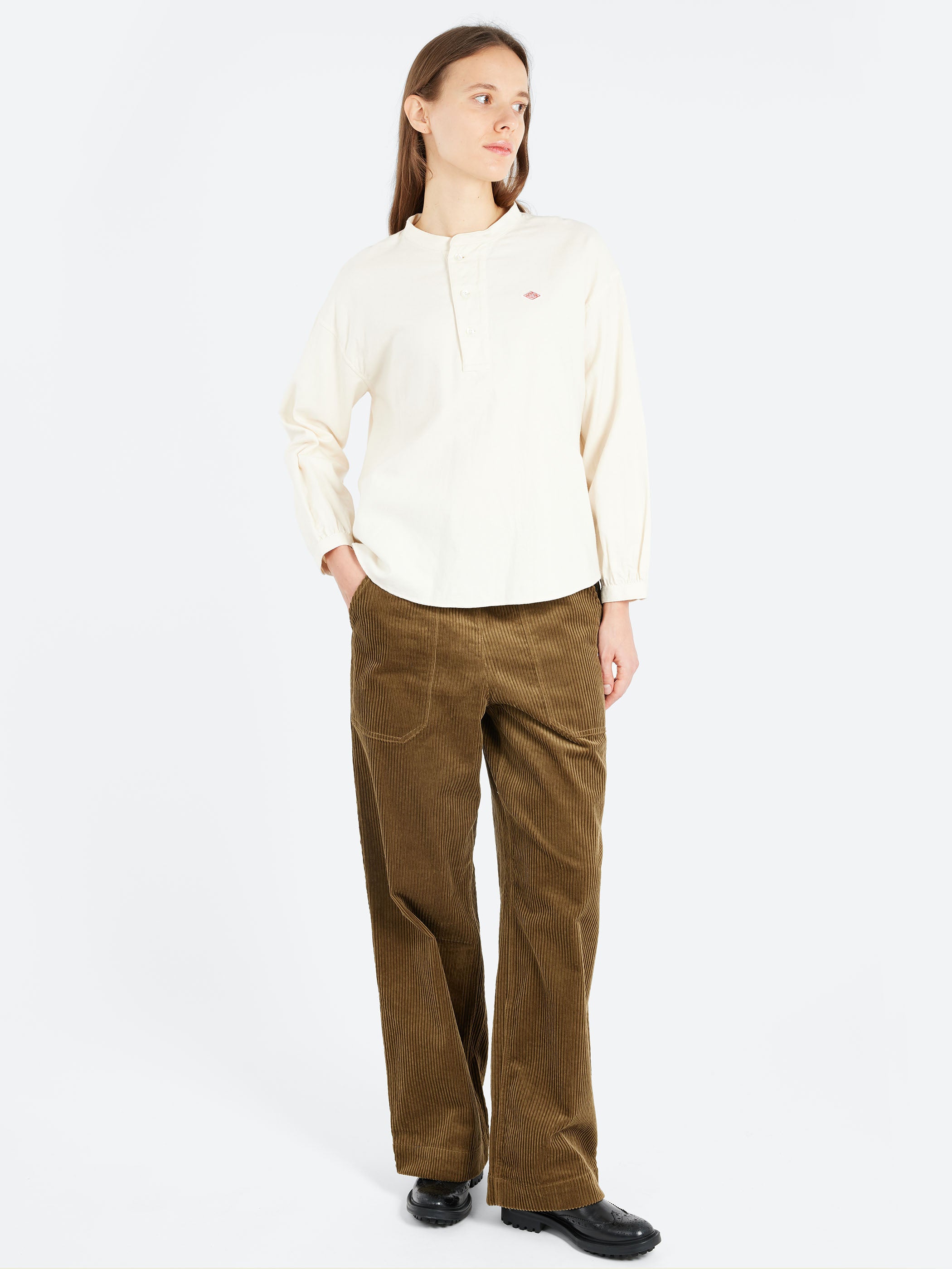 Henley Neck Pullover Shirt