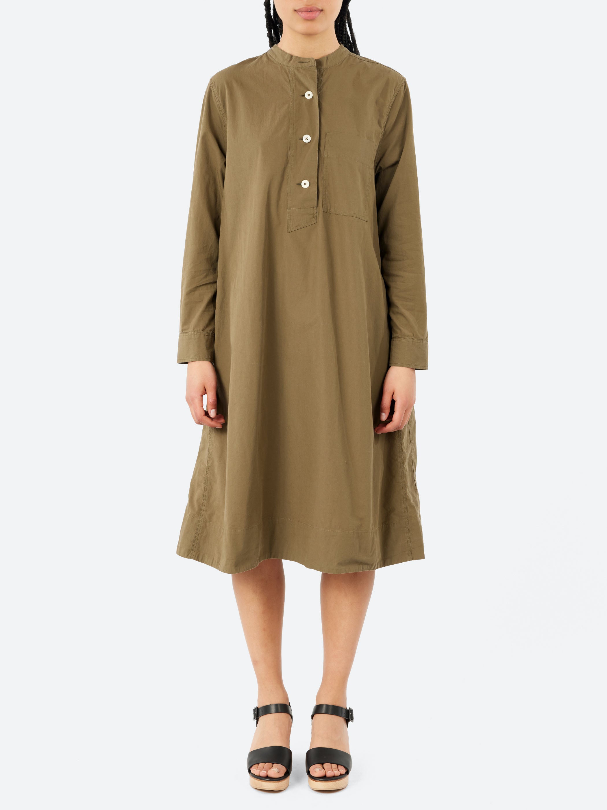 MHL Collarless Swing Dress