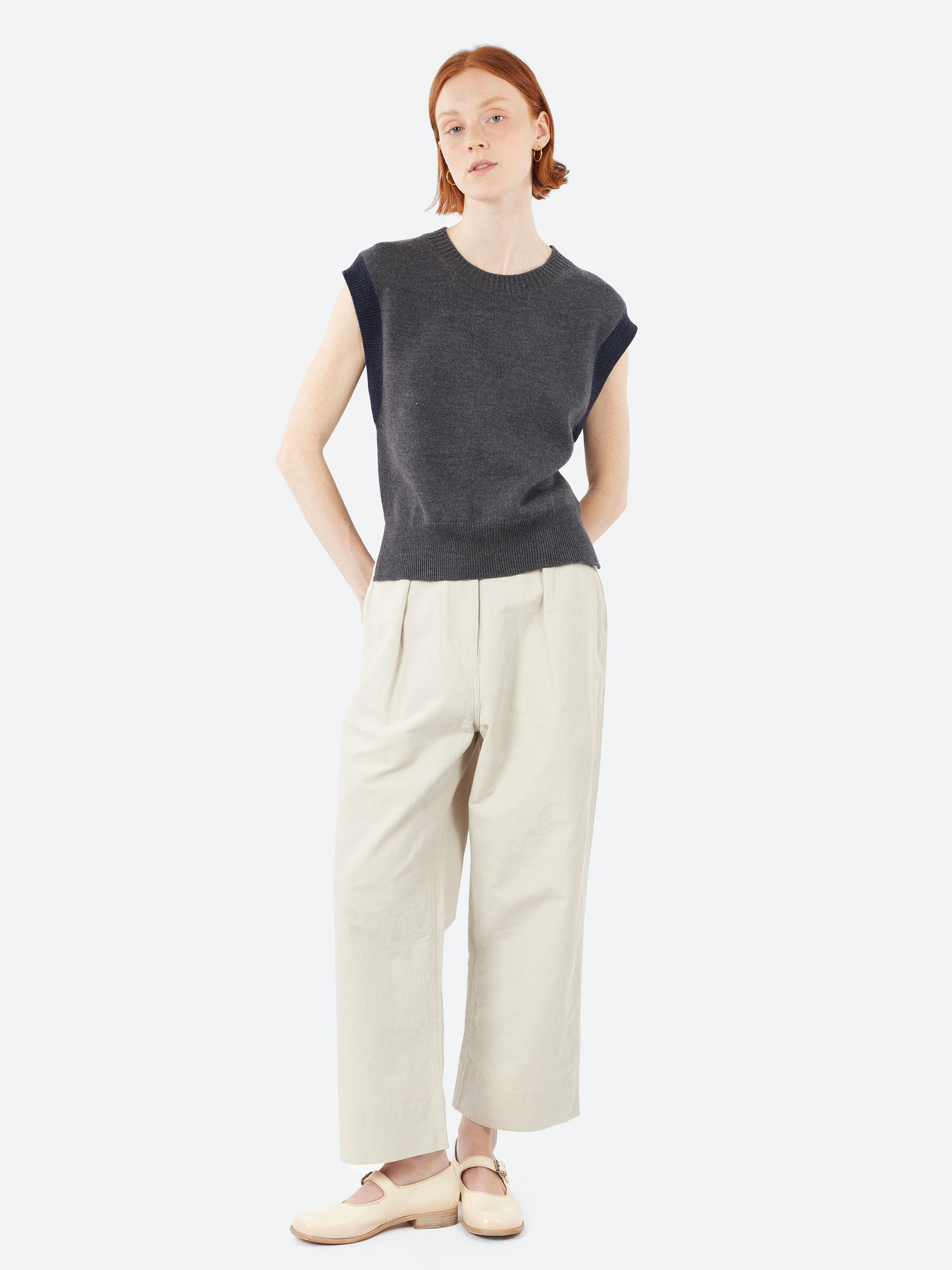 MHL Pleated Crop Trousers