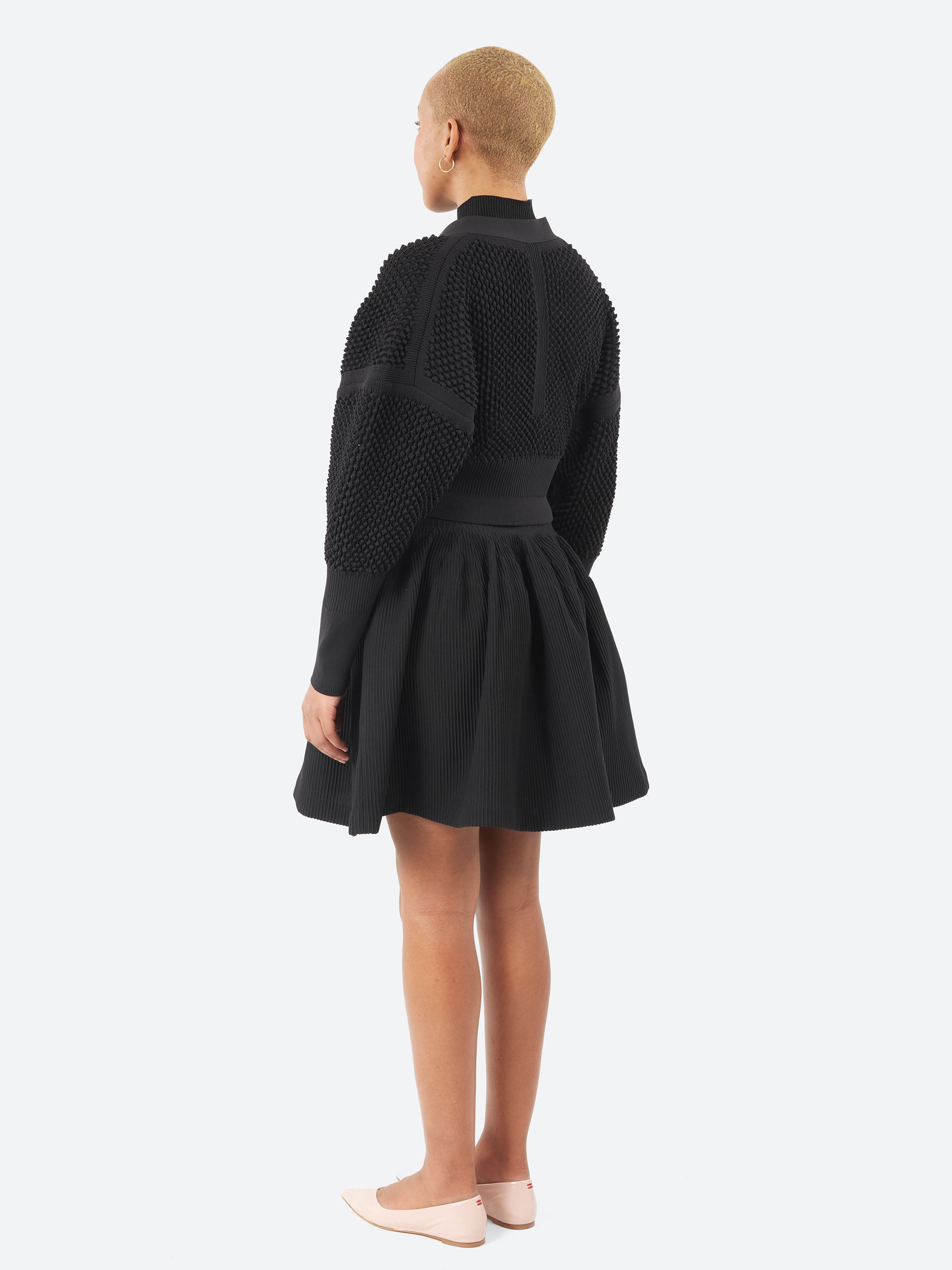 Lattice Cropped Cardigan