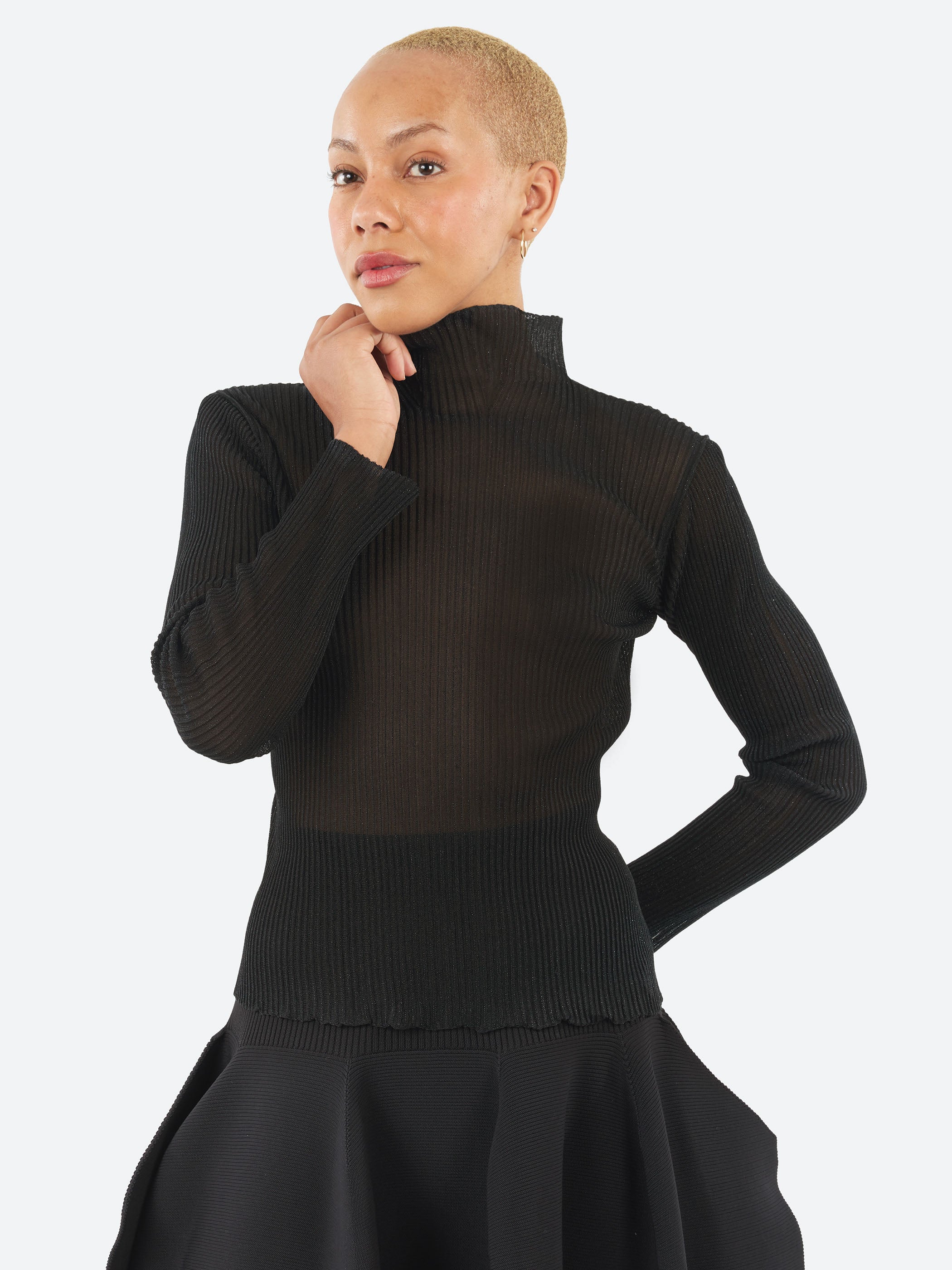 Hypha Lucent Glitter Long Sleeve Top