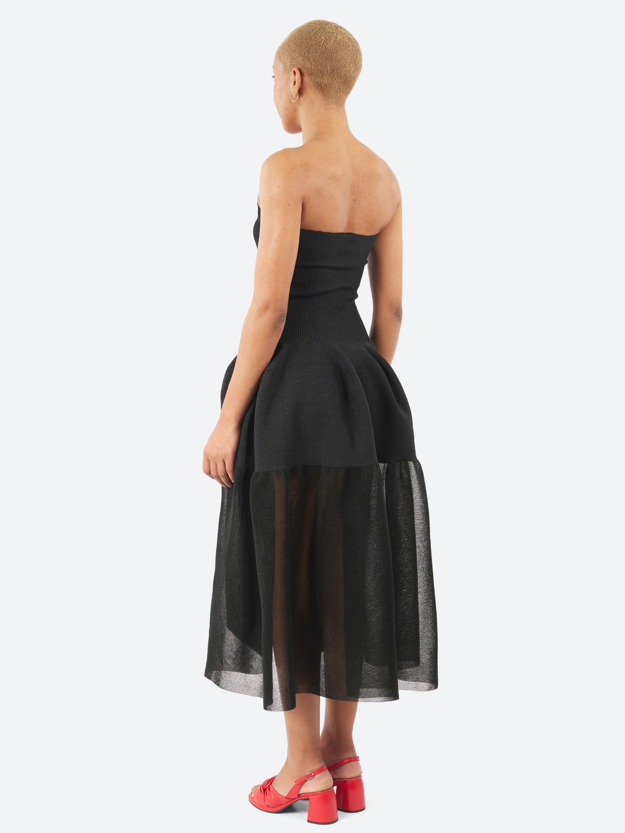 Pottery HS Lucent Glitter Strapless Dress