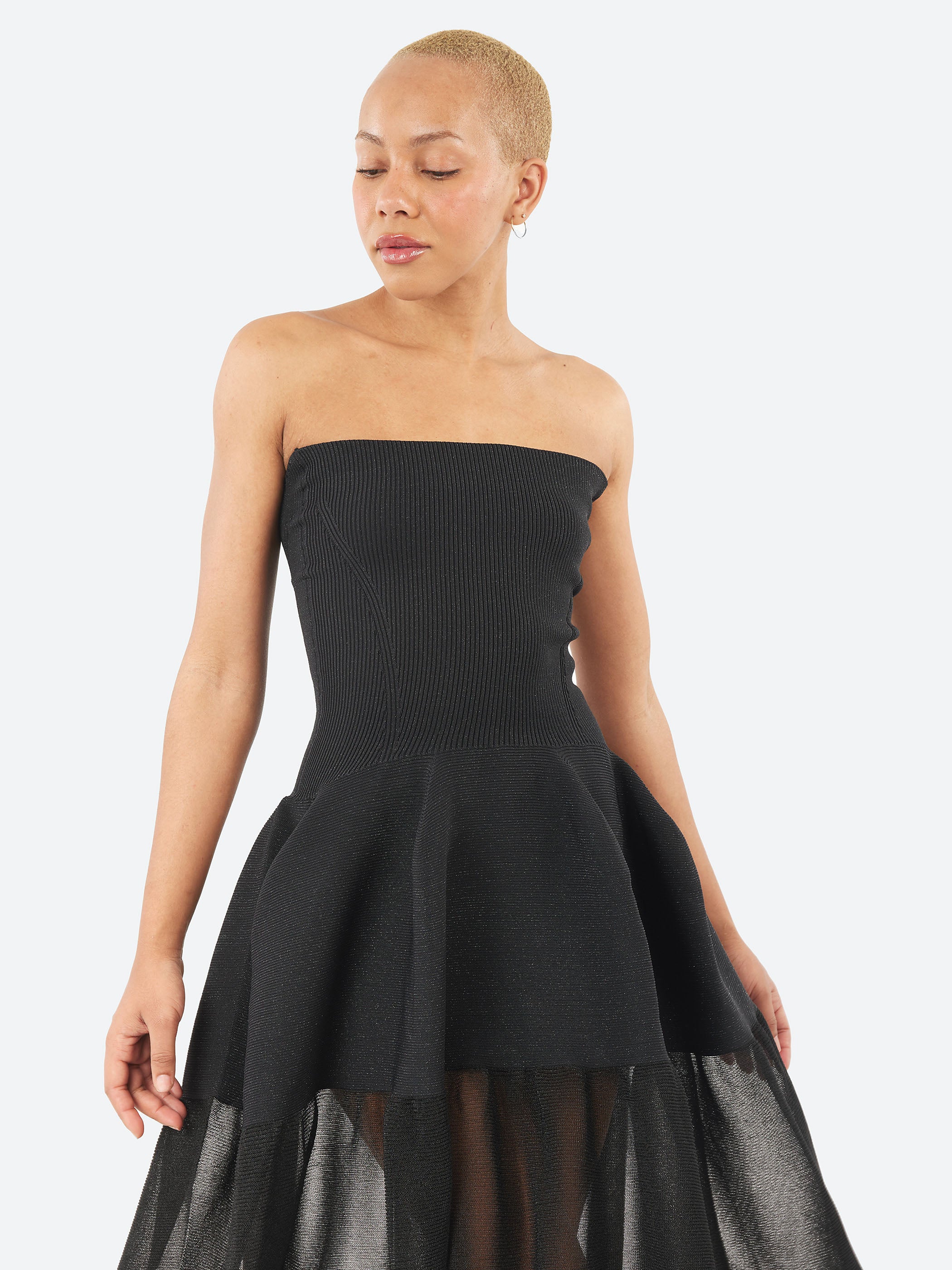 Pottery HS Lucent Glitter Strapless Dress