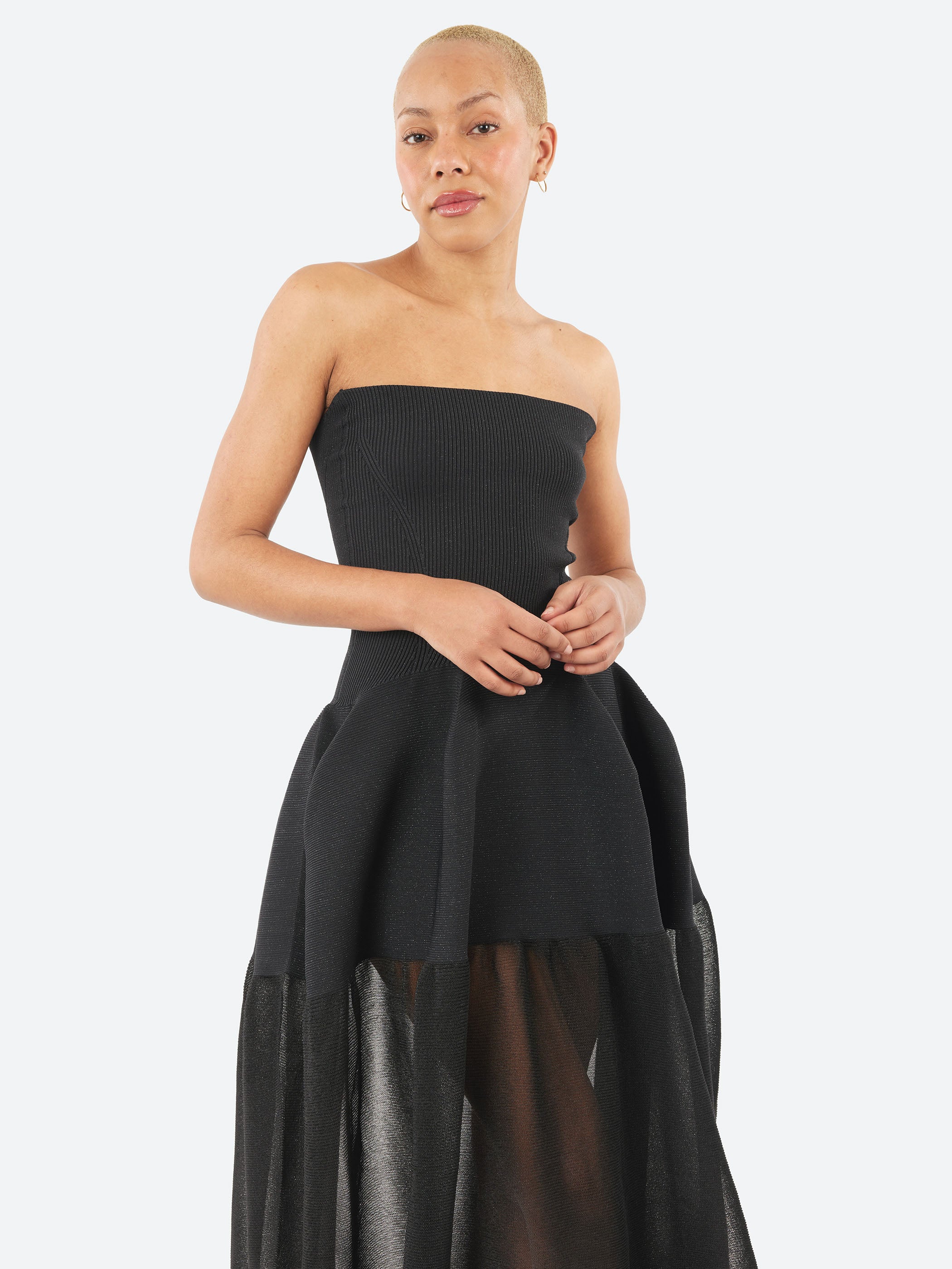 Pottery HS Lucent Glitter Strapless Dress