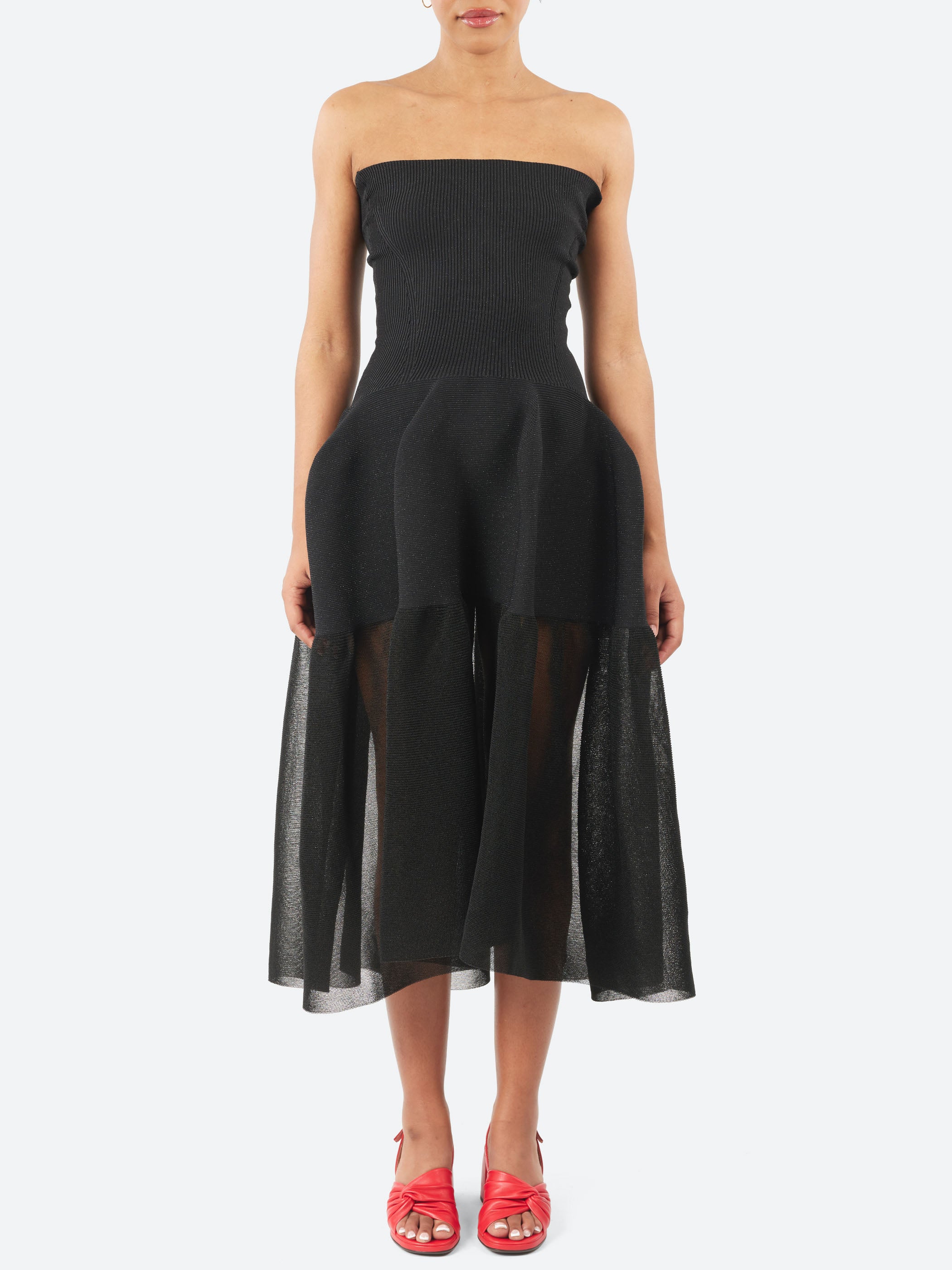 Pottery HS Lucent Glitter Strapless Dress