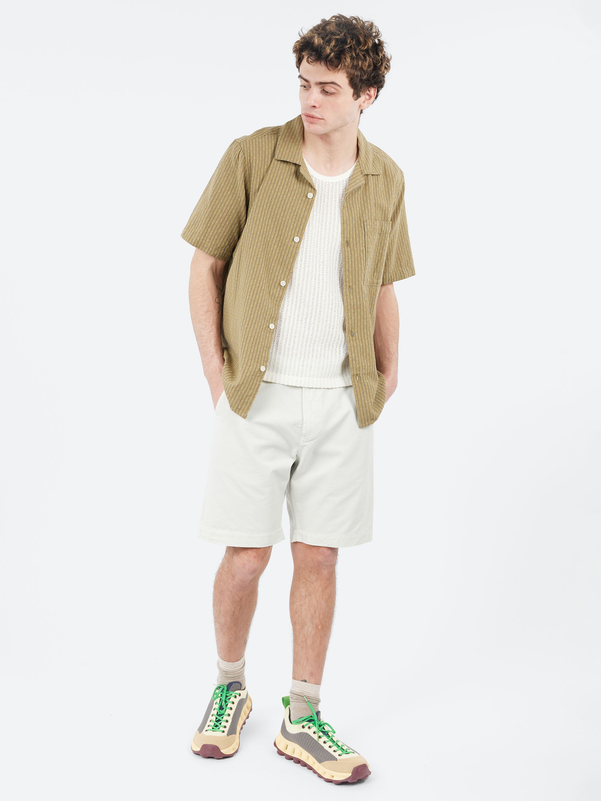 Didcot Slub Stripe Short Sleeve Shirt