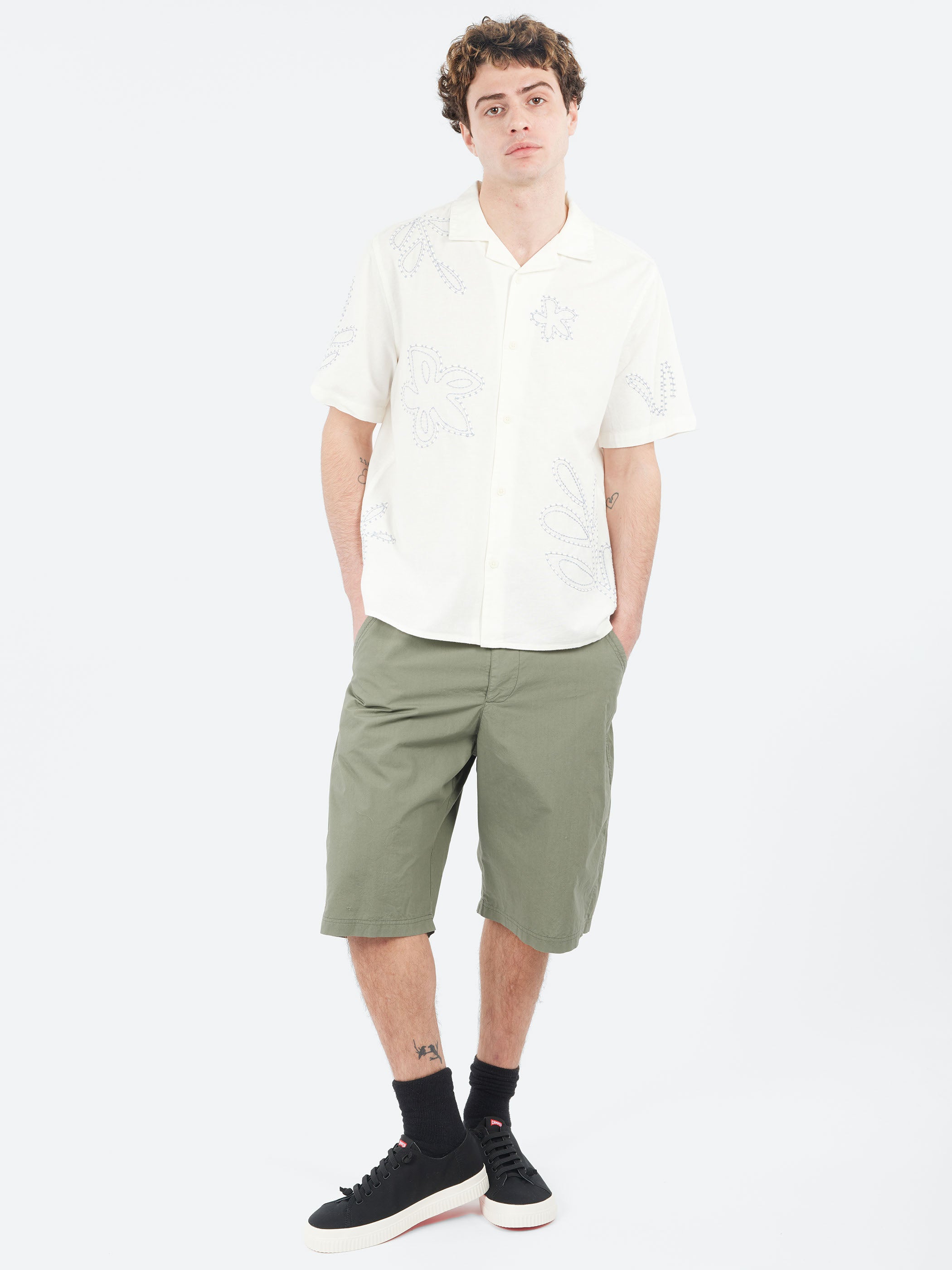 Didcot Floral Embroidered Short Sleeve Shirt