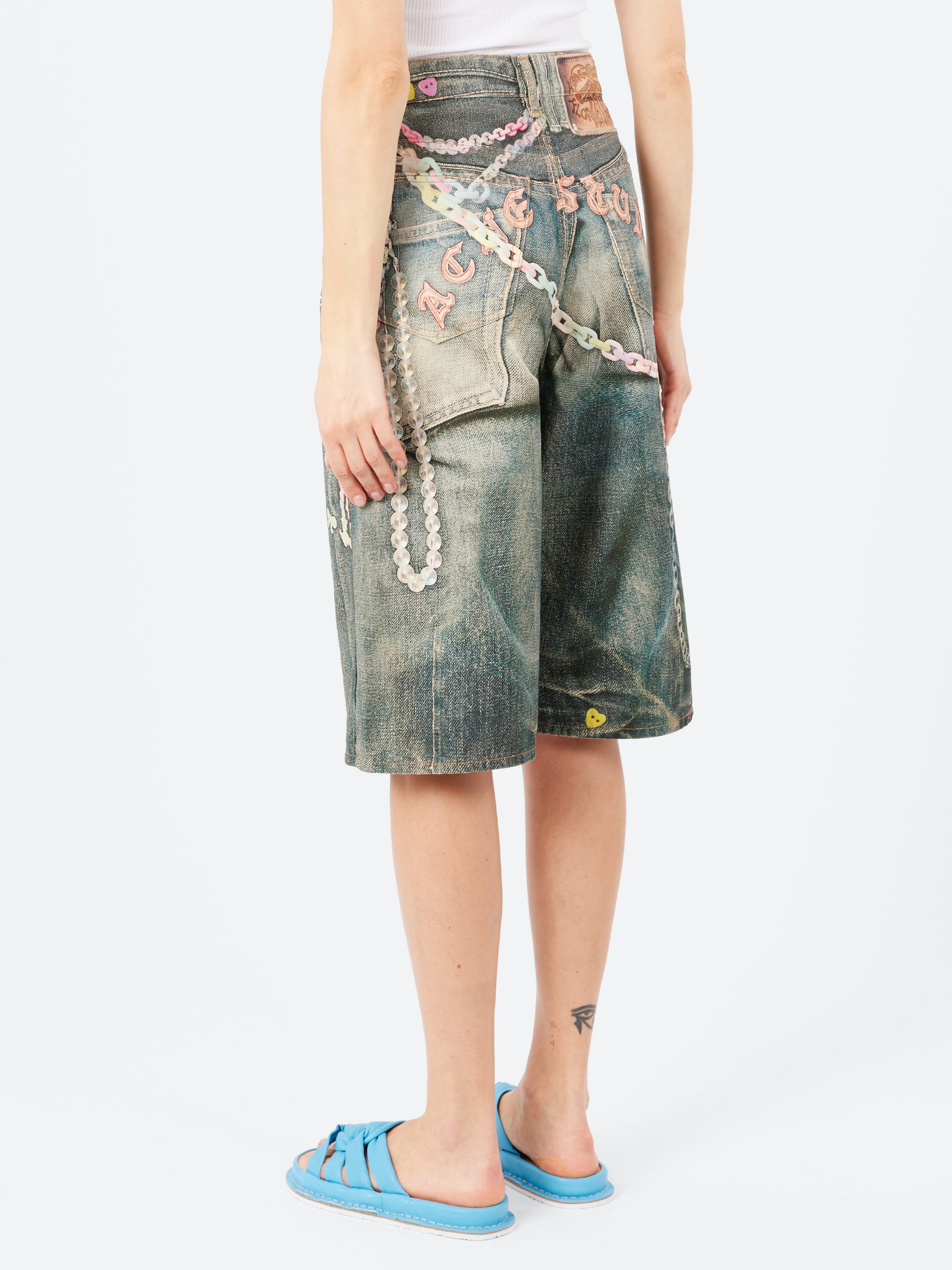 Loose Fit Denim Shorts