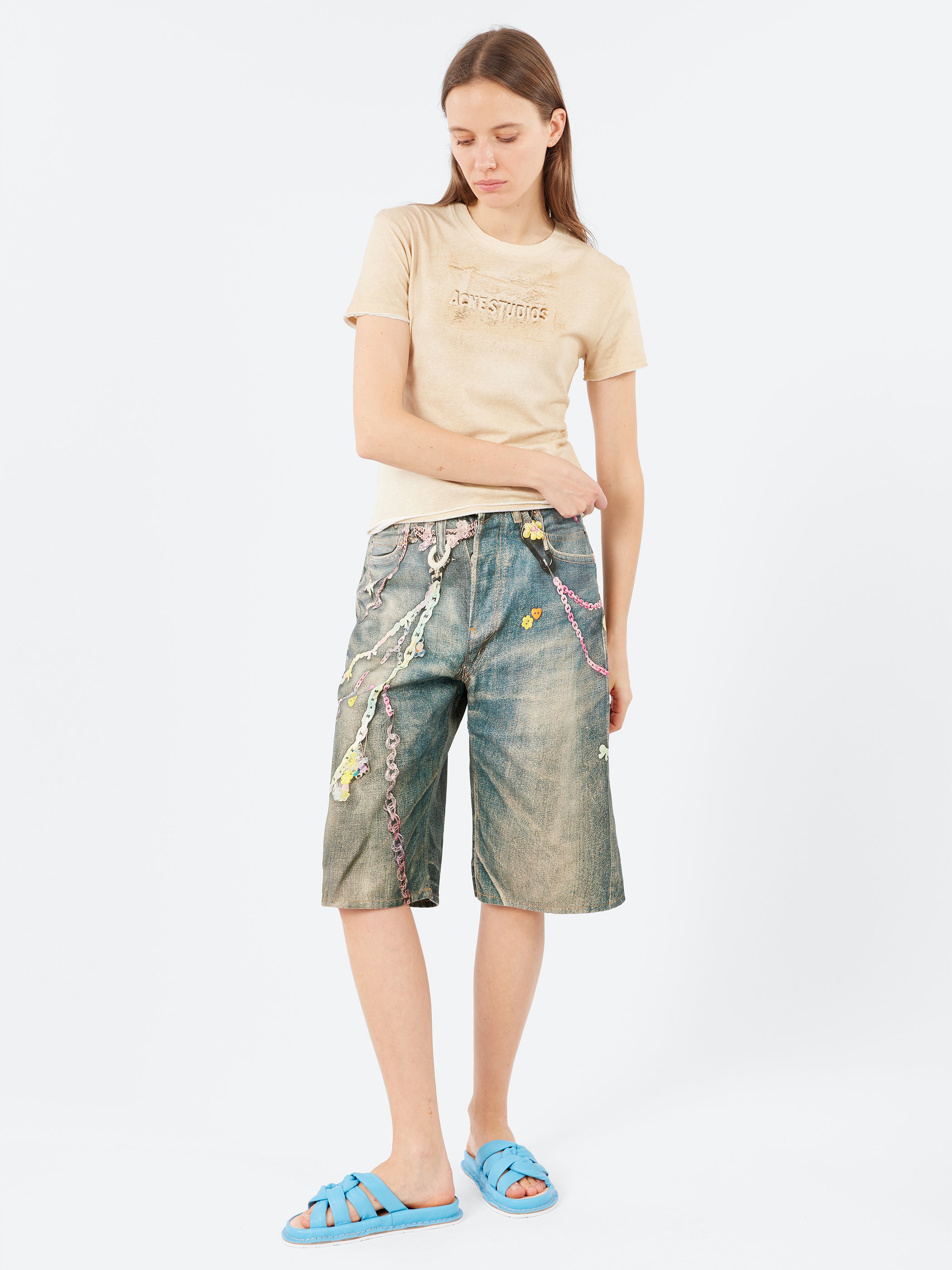 Loose Fit Denim Shorts