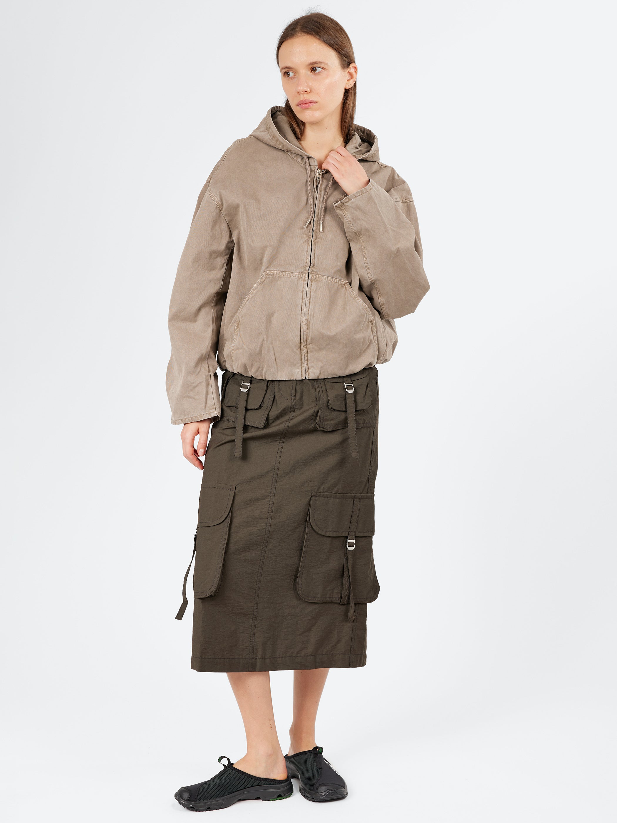 Drawstring Zip-Up Hoodie