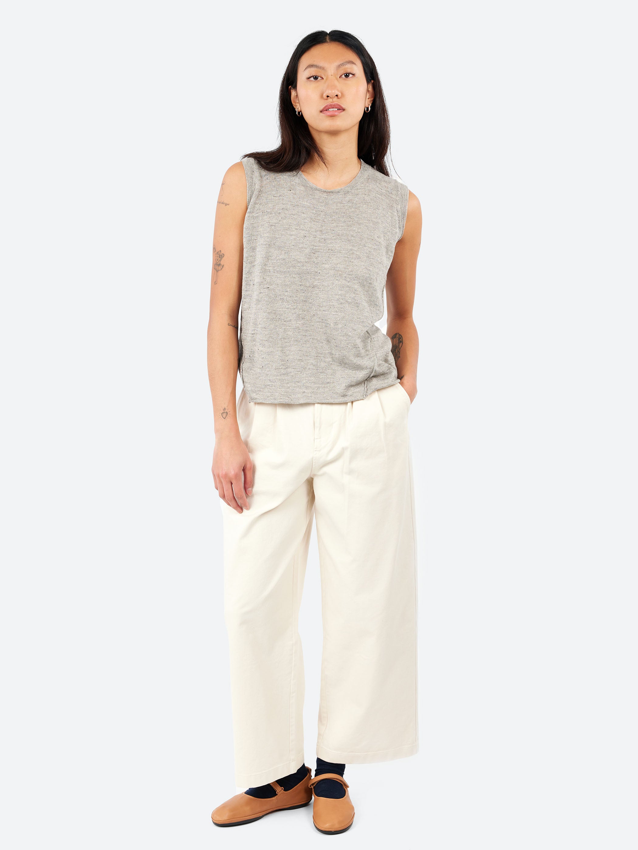 Women's Stretch Twill 2 Tuck Wide Pants