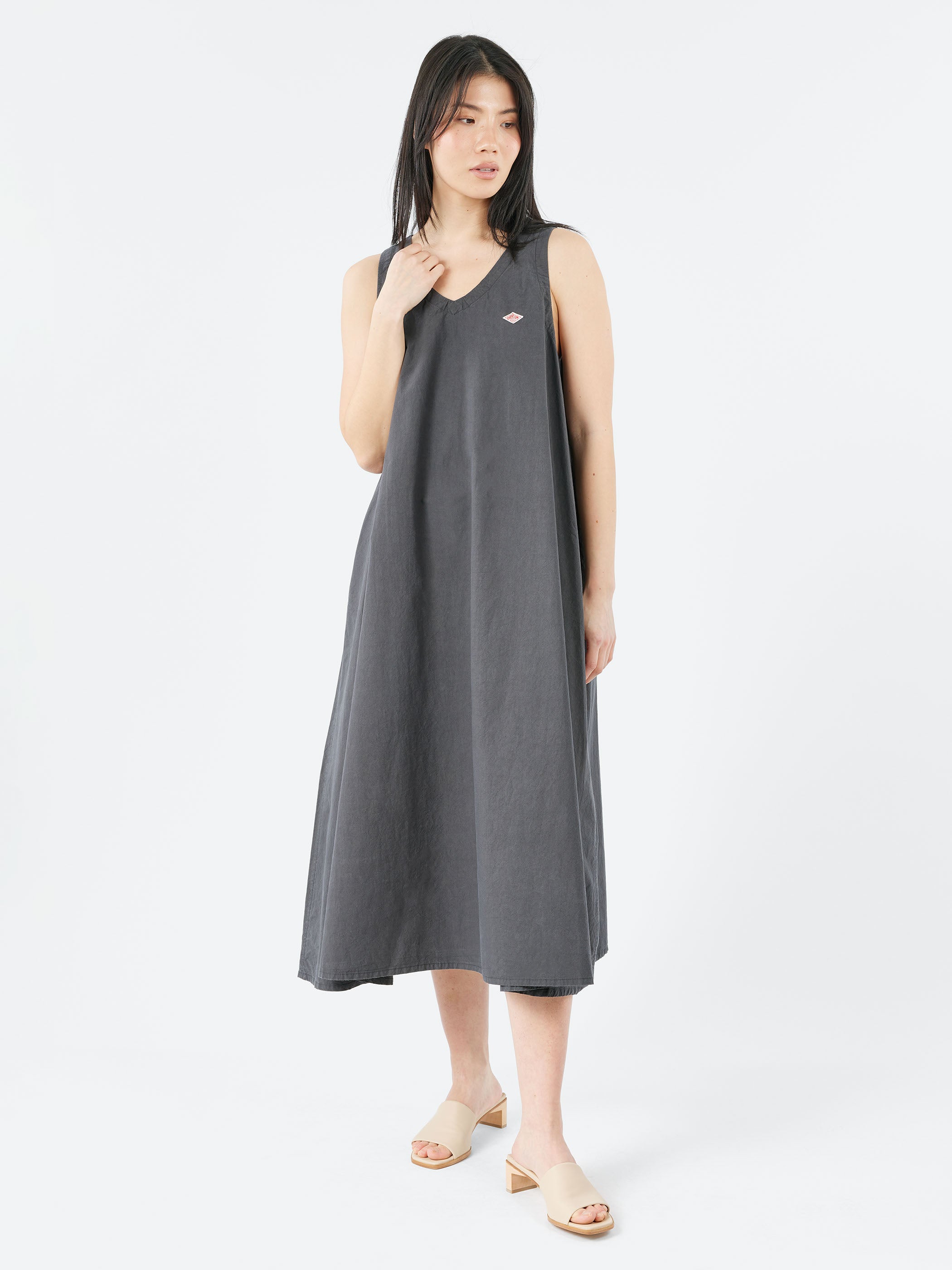 High Count Cotton V Neck Dress