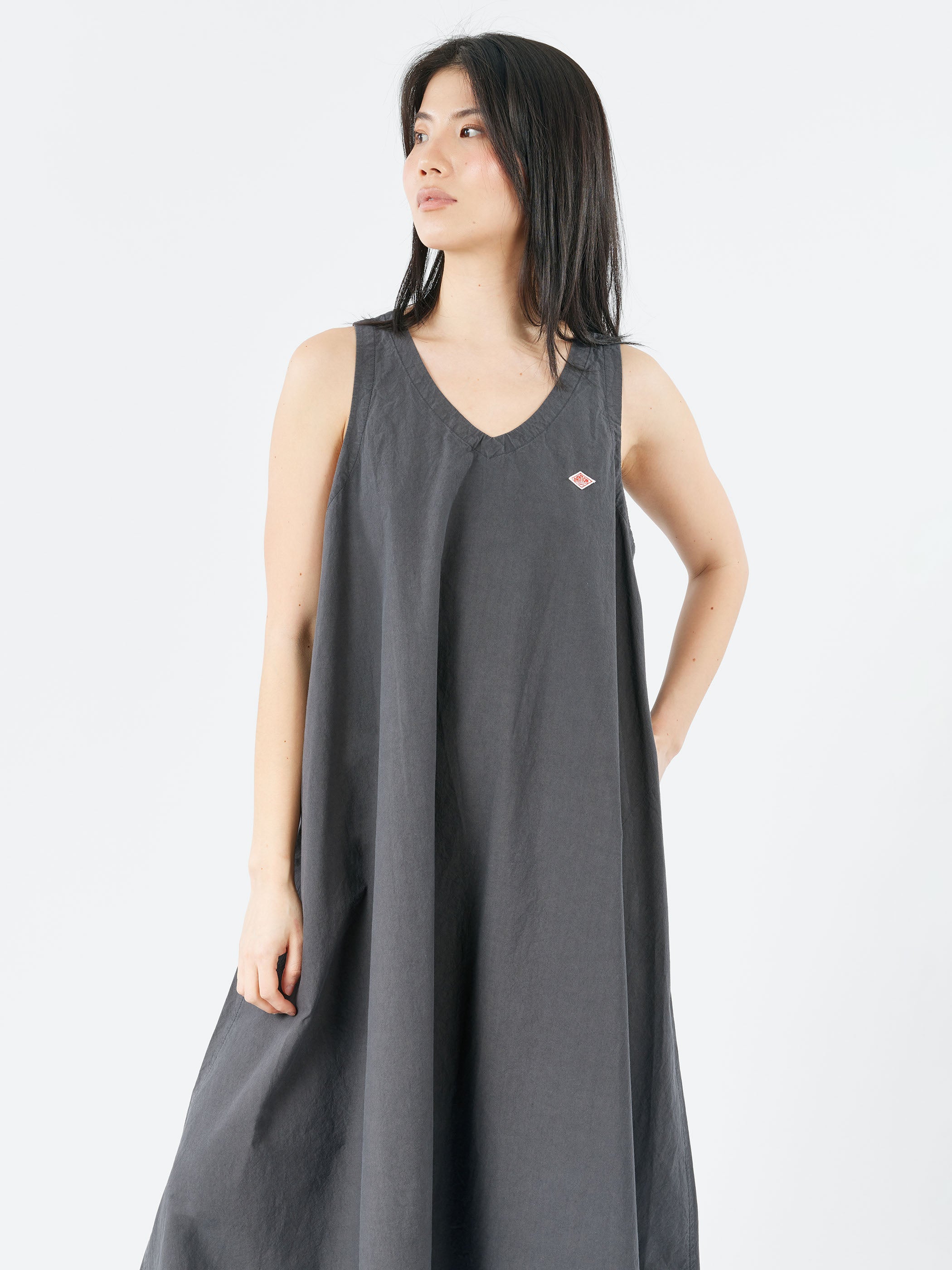 High Count Cotton V Neck Dress