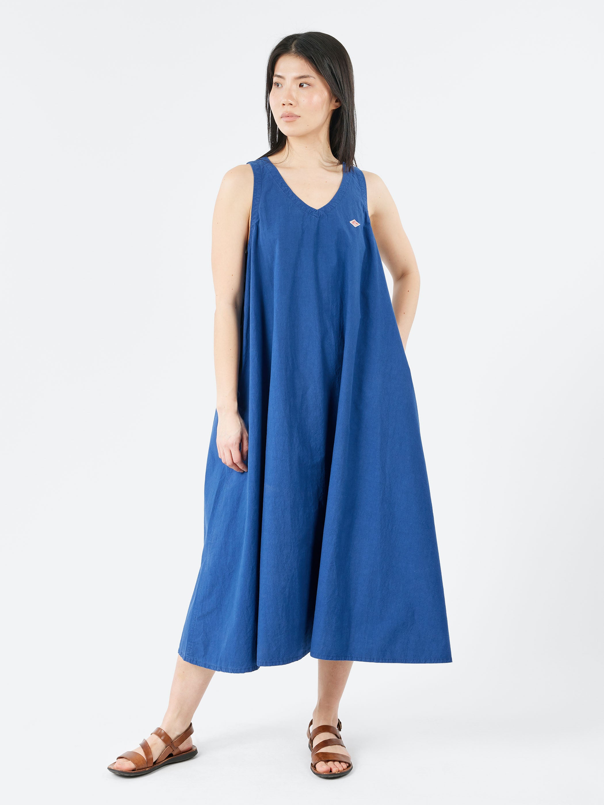 High Count Cotton V Neck Dress