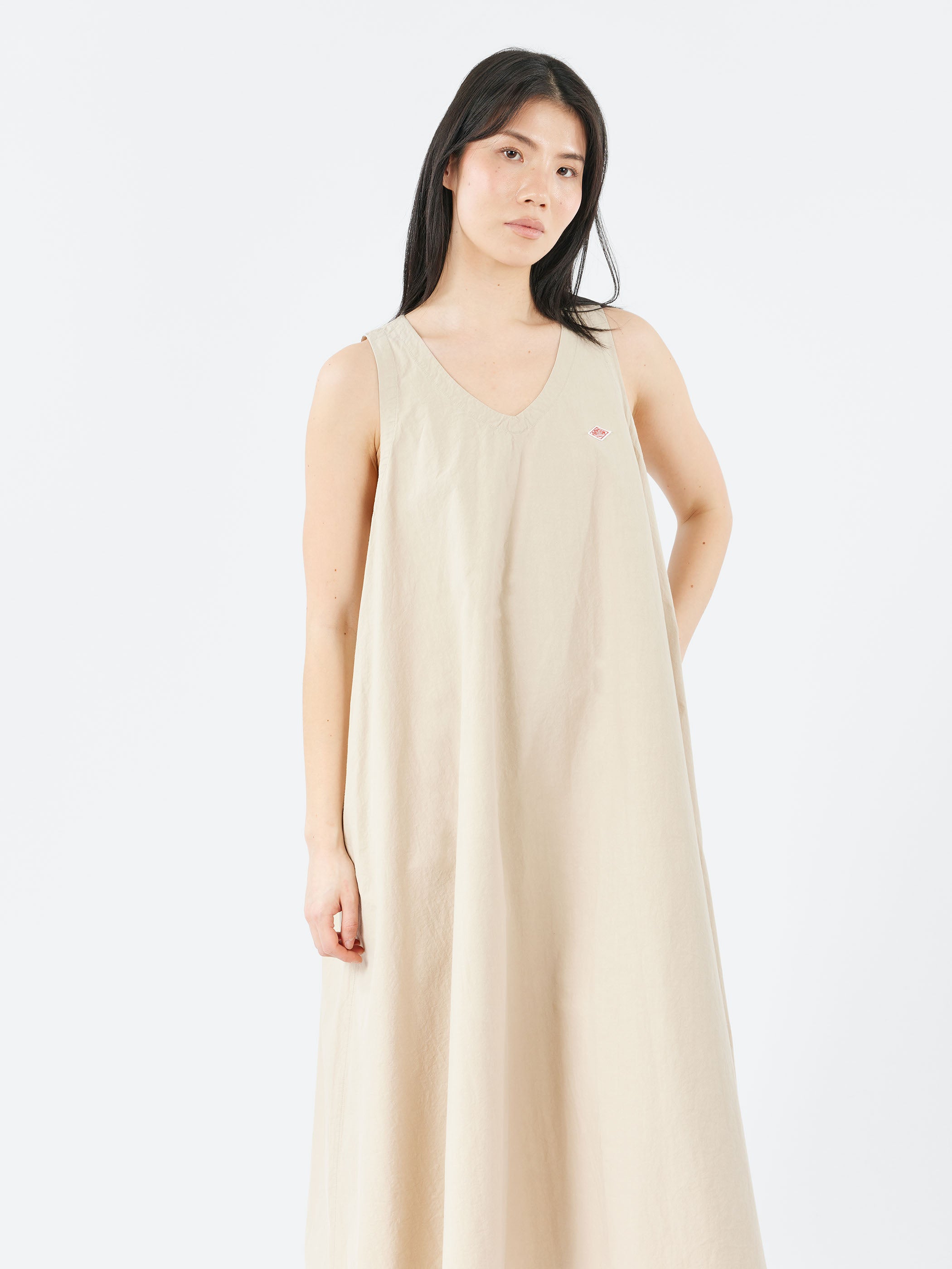 High Count Cotton V Neck Dress
