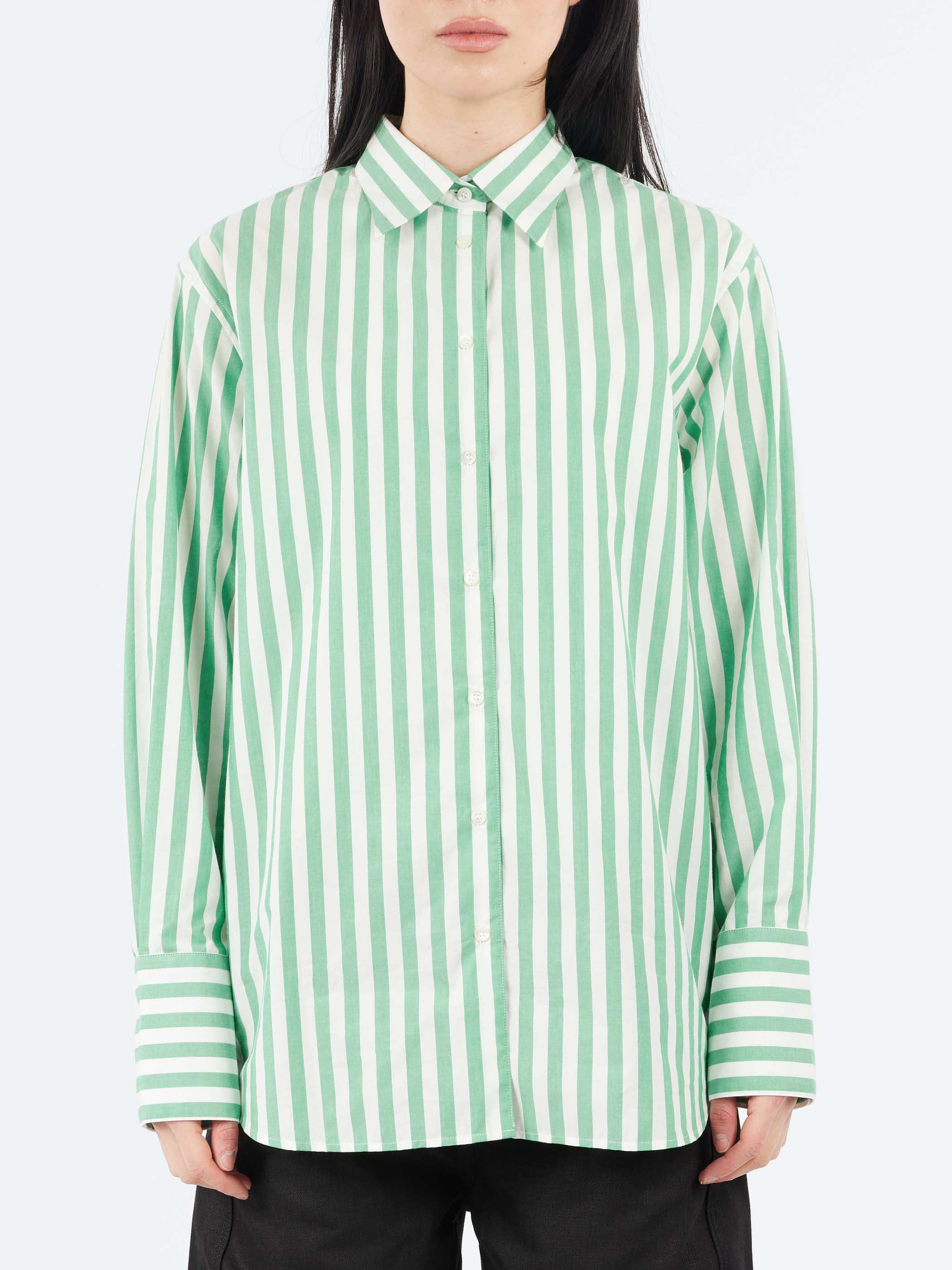 Vertical Striped Poplin Shirt