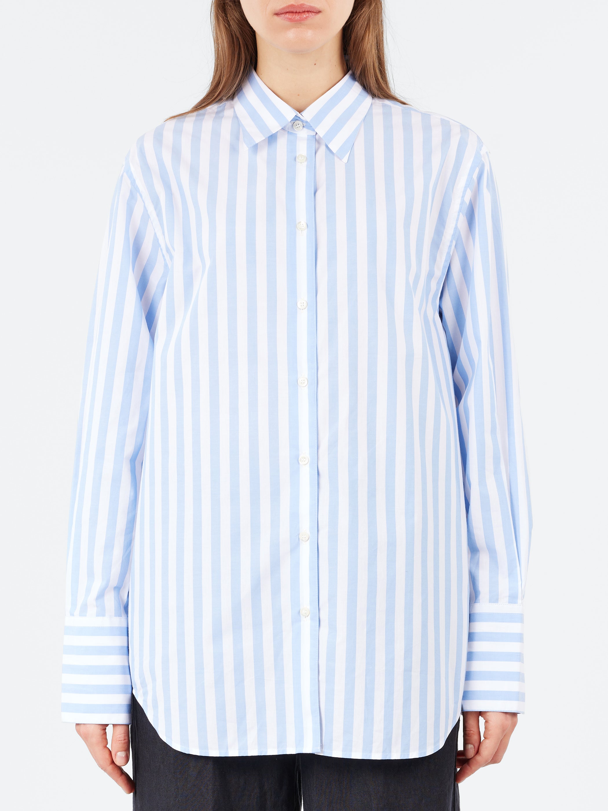 Vertical Striped Poplin Shirt