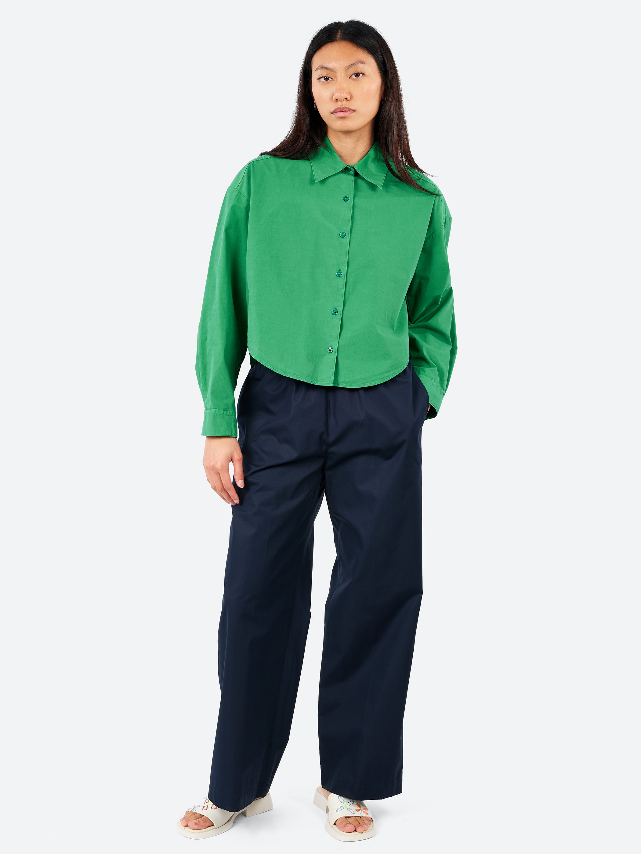 Cotton Poplin Pants