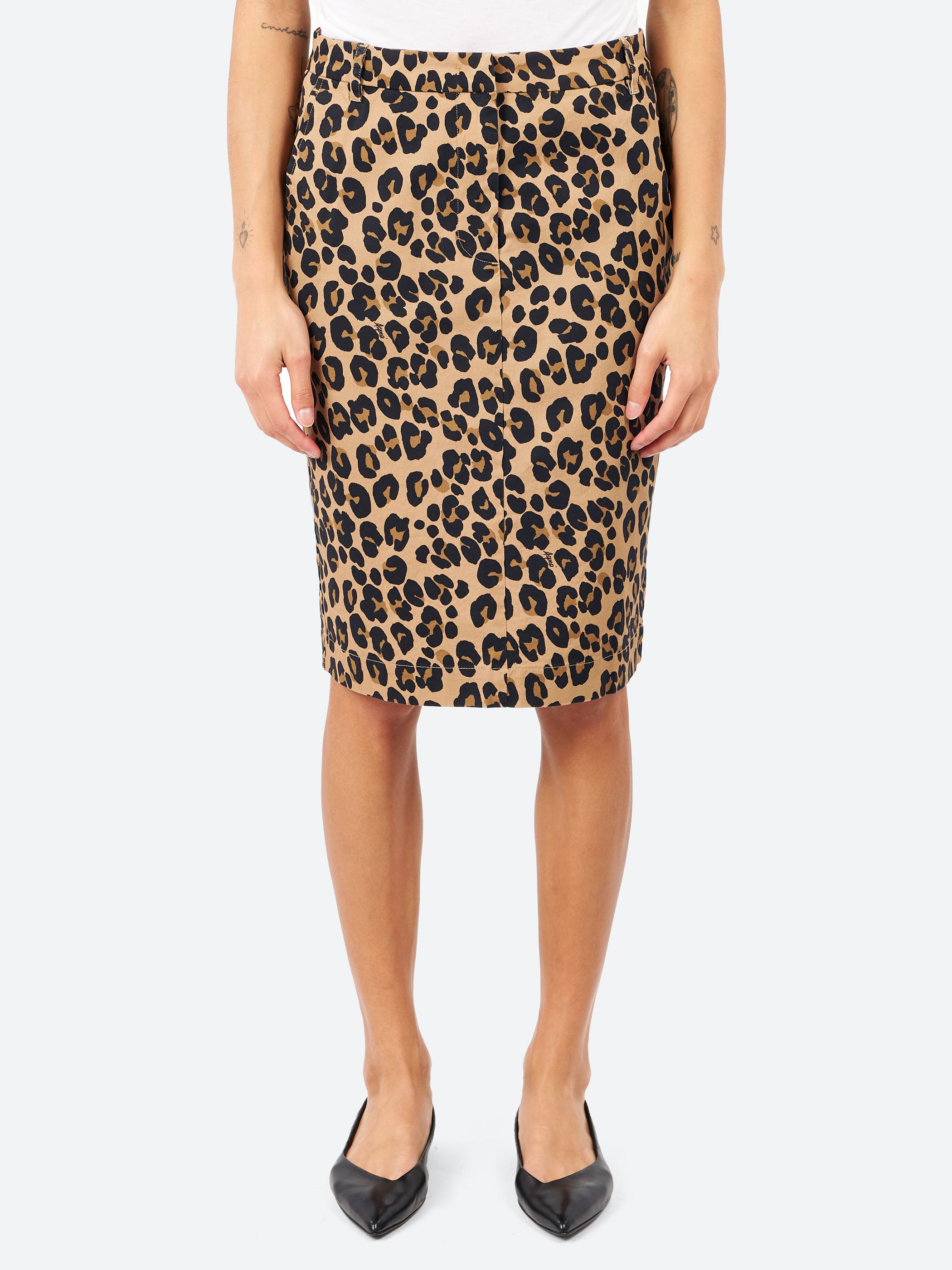 Leopard Print Pencil Skirt
