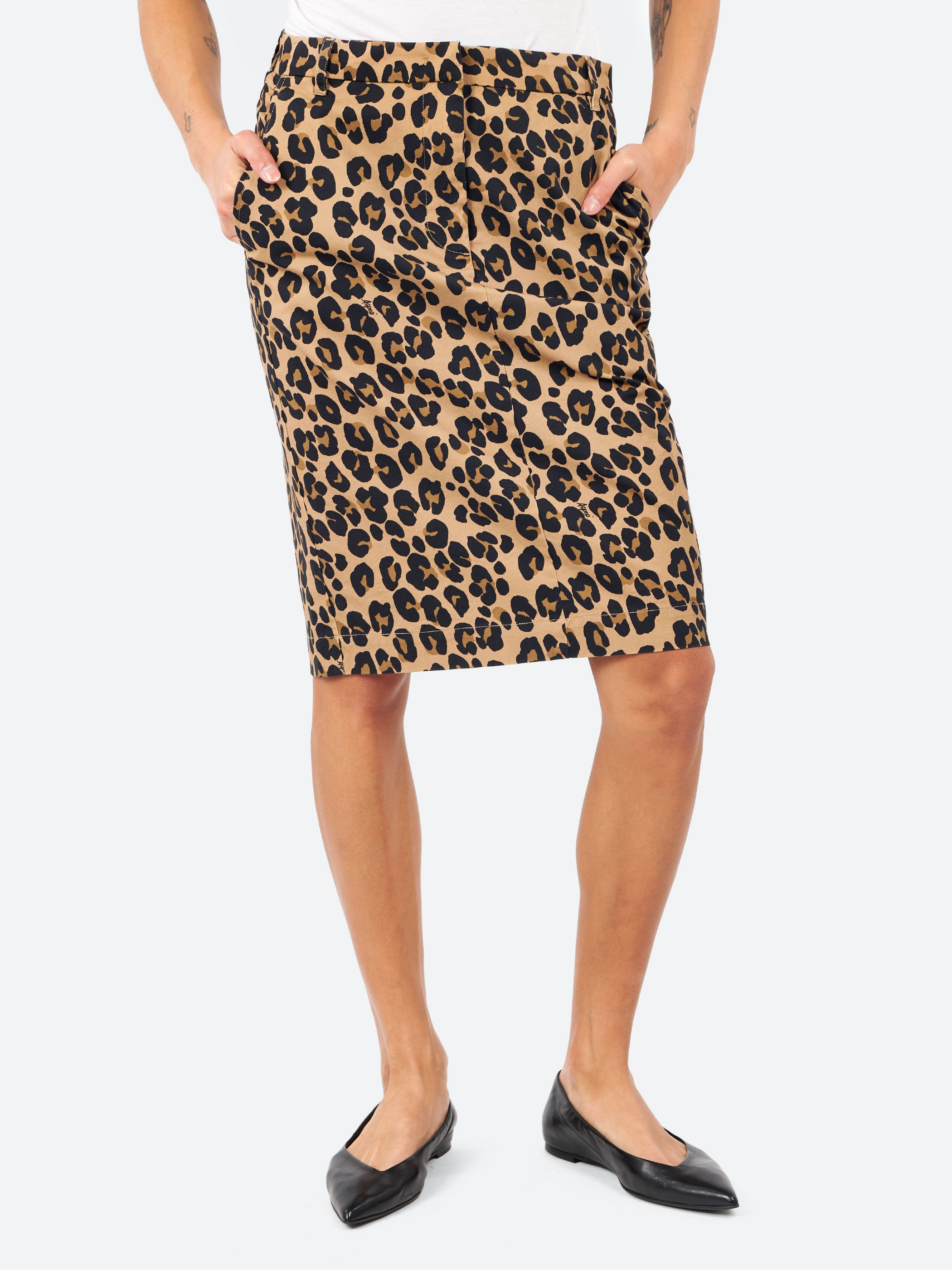 Leopard Print Pencil Skirt