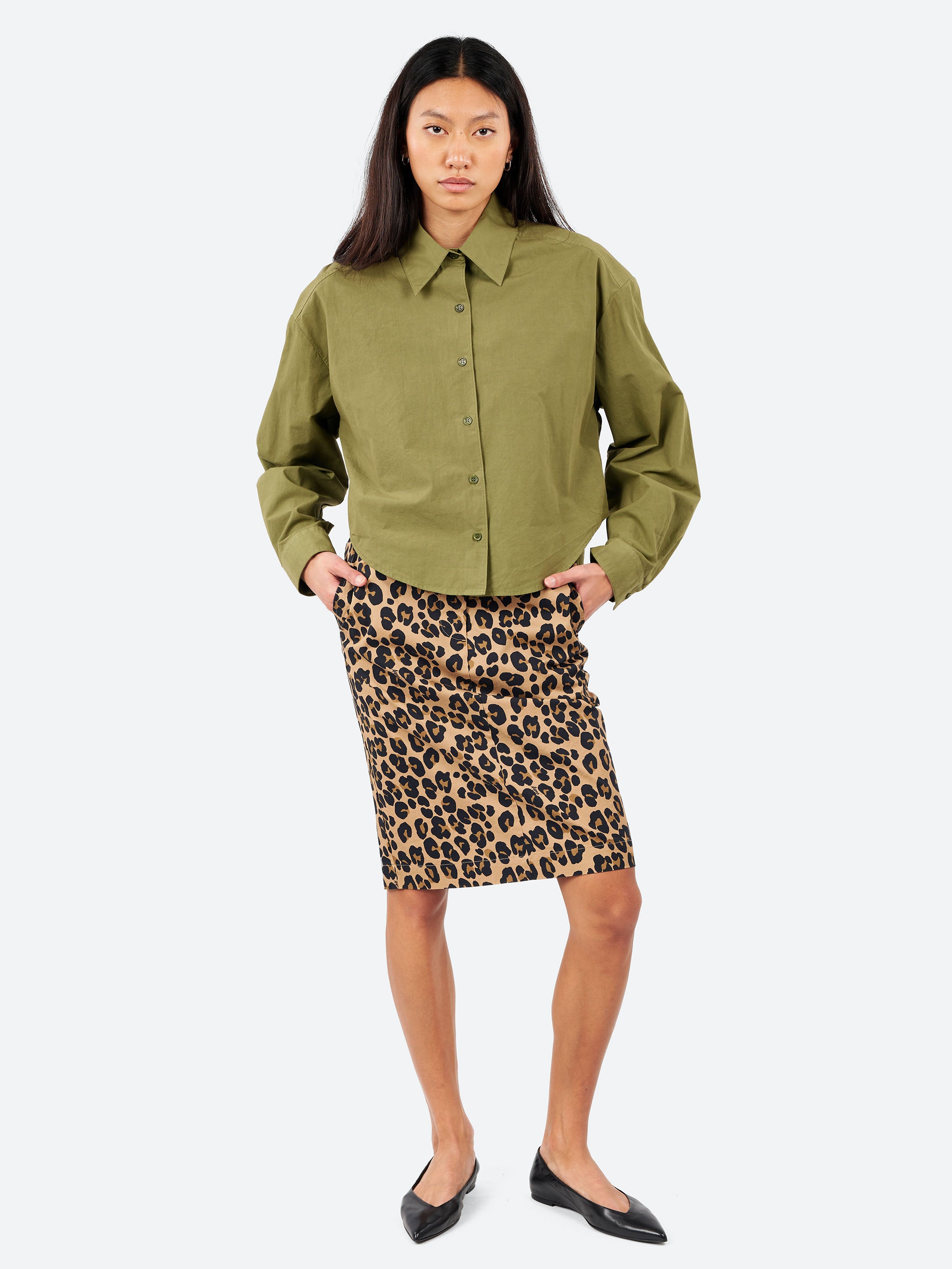 Leopard Print Pencil Skirt
