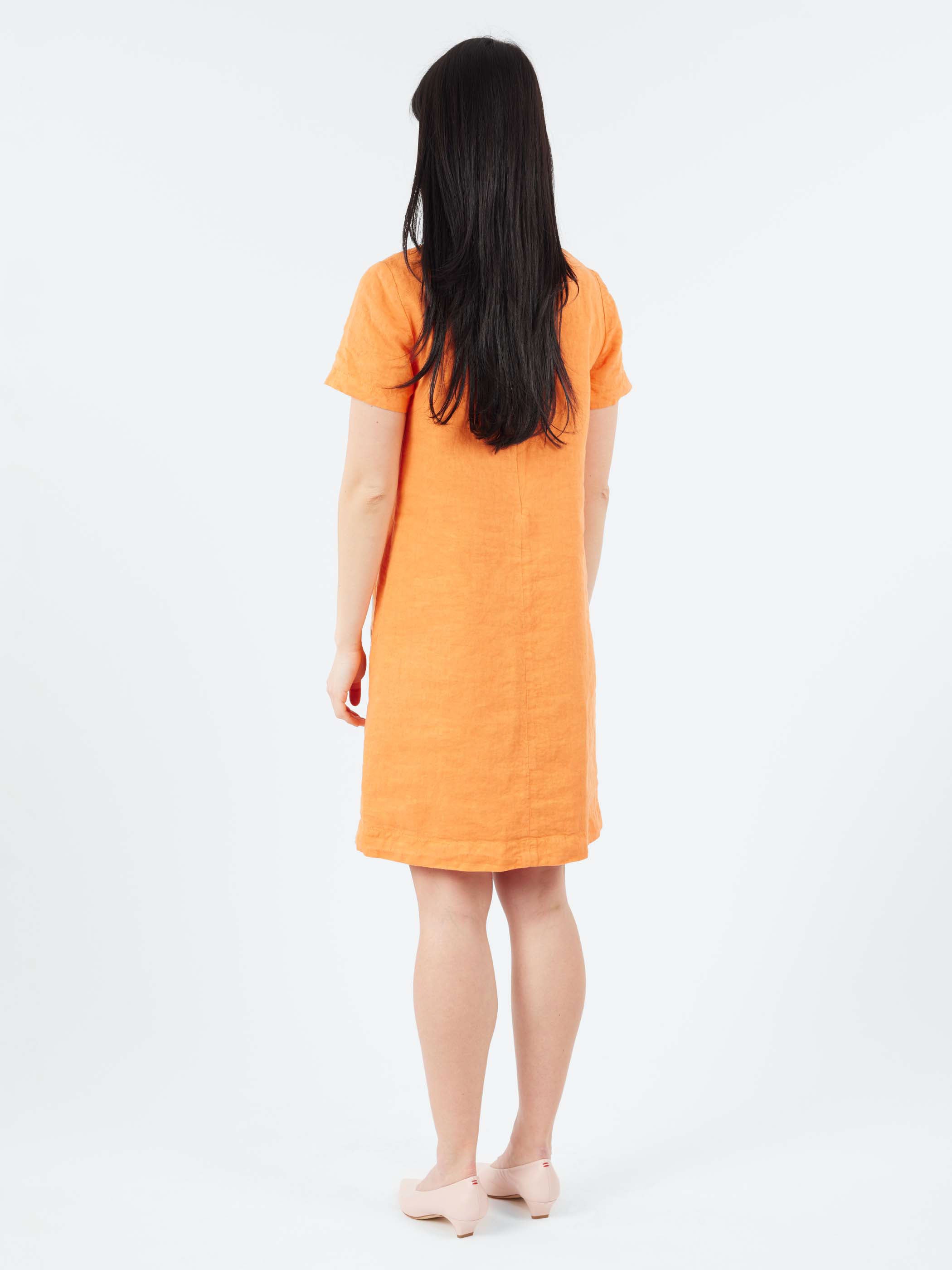 Slub Linen Short Dress