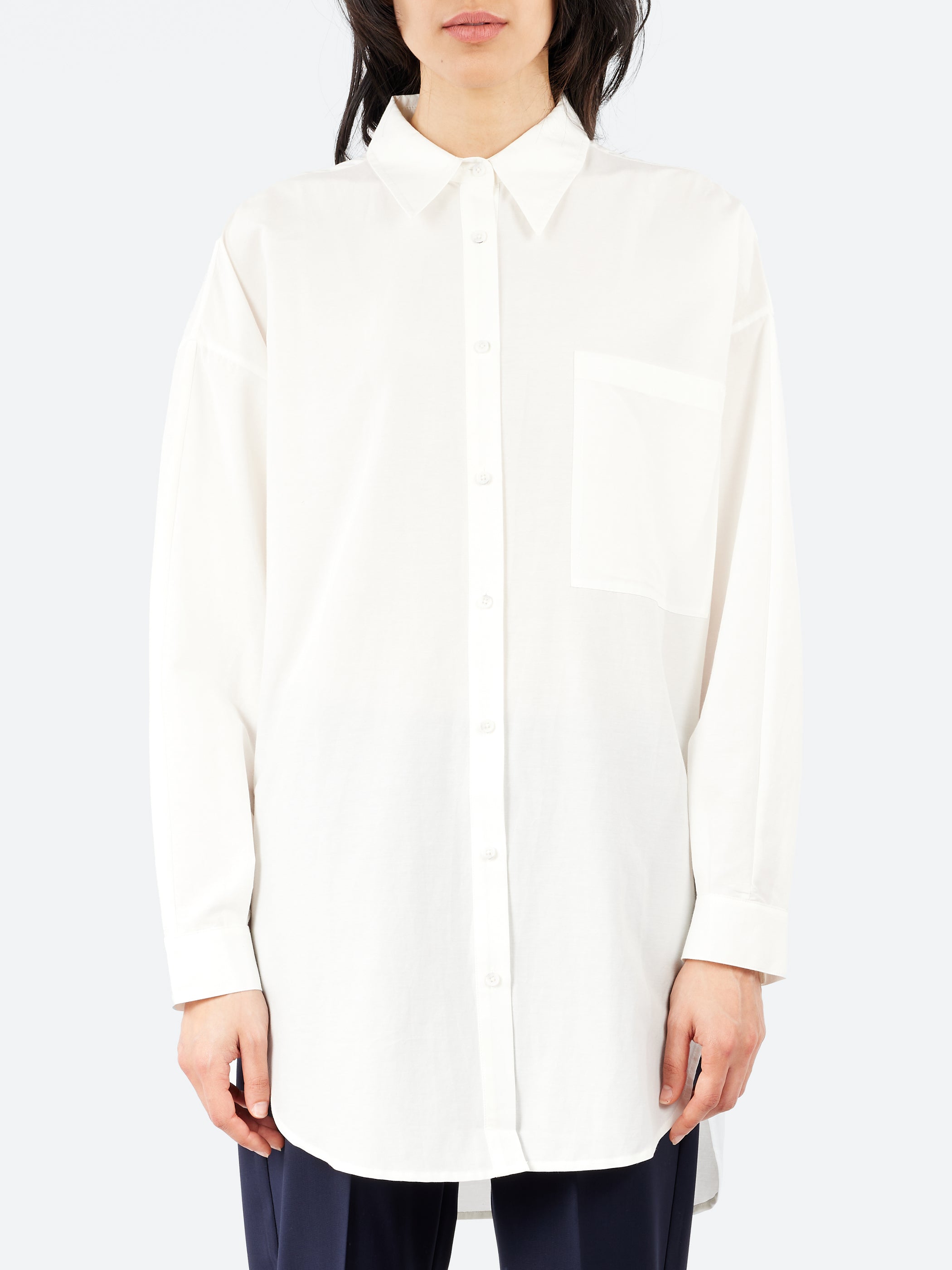 Cotton Silk Round Shirt