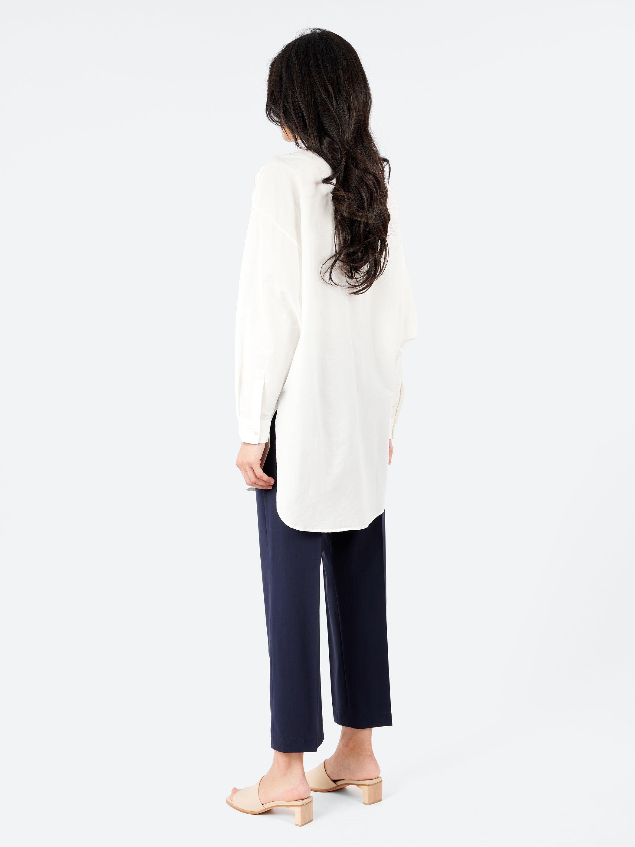 Cotton Silk Round Shirt