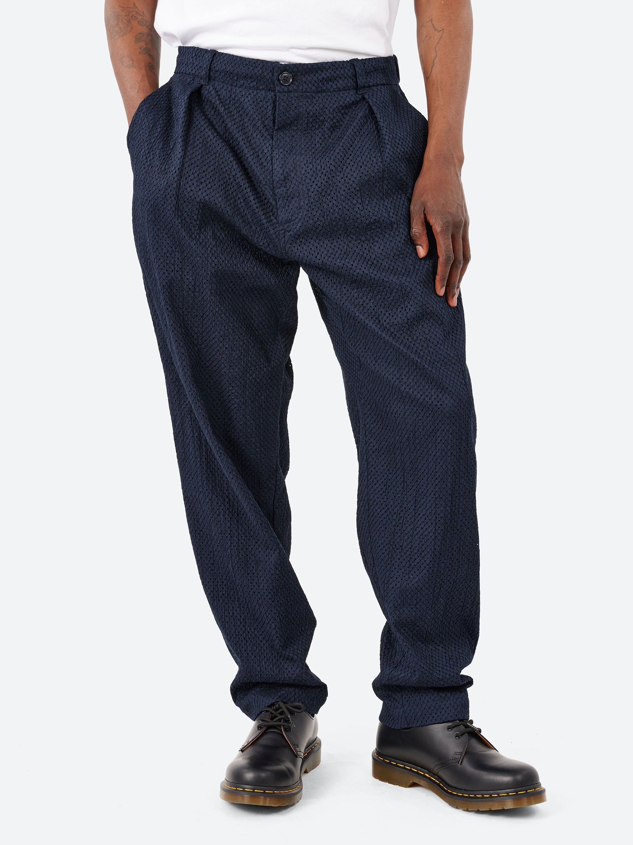 Meyer Lace Tucked Straight Pants